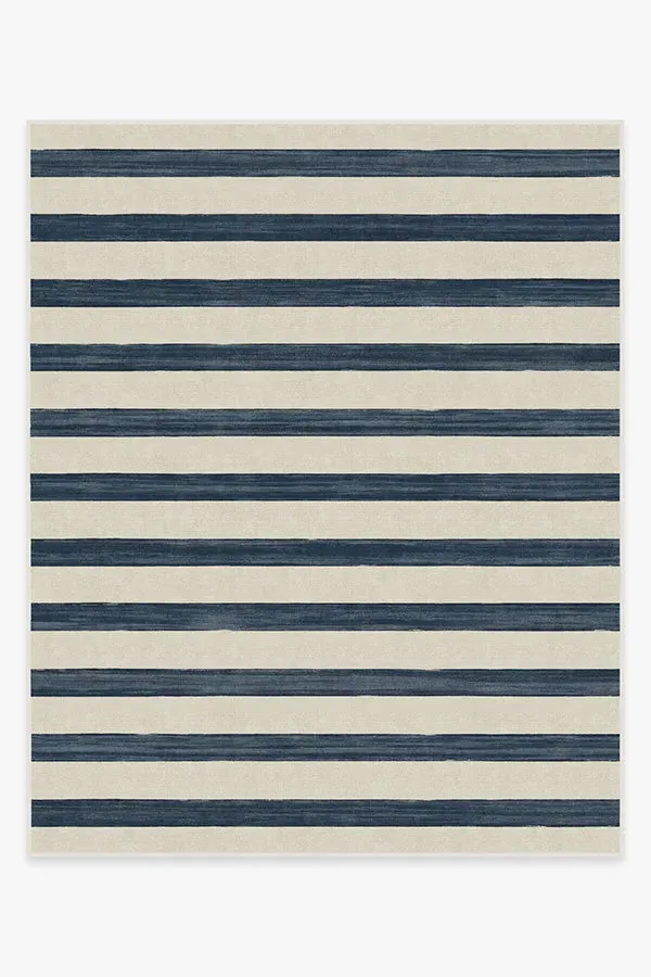 Large Area Rug Machine Washable - Navy, Chenille