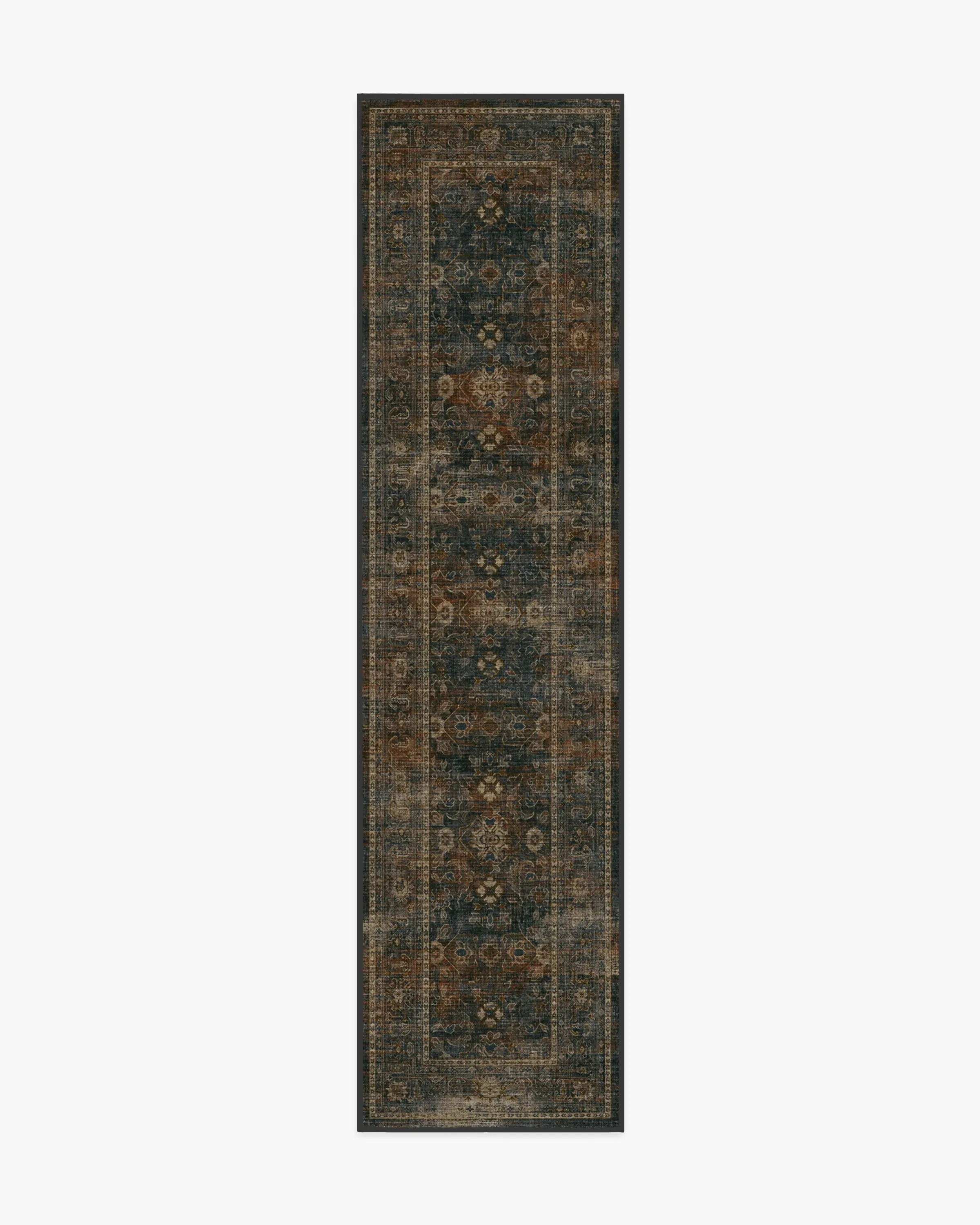 Large Area Rug Machine Washable - Navy, Fabric