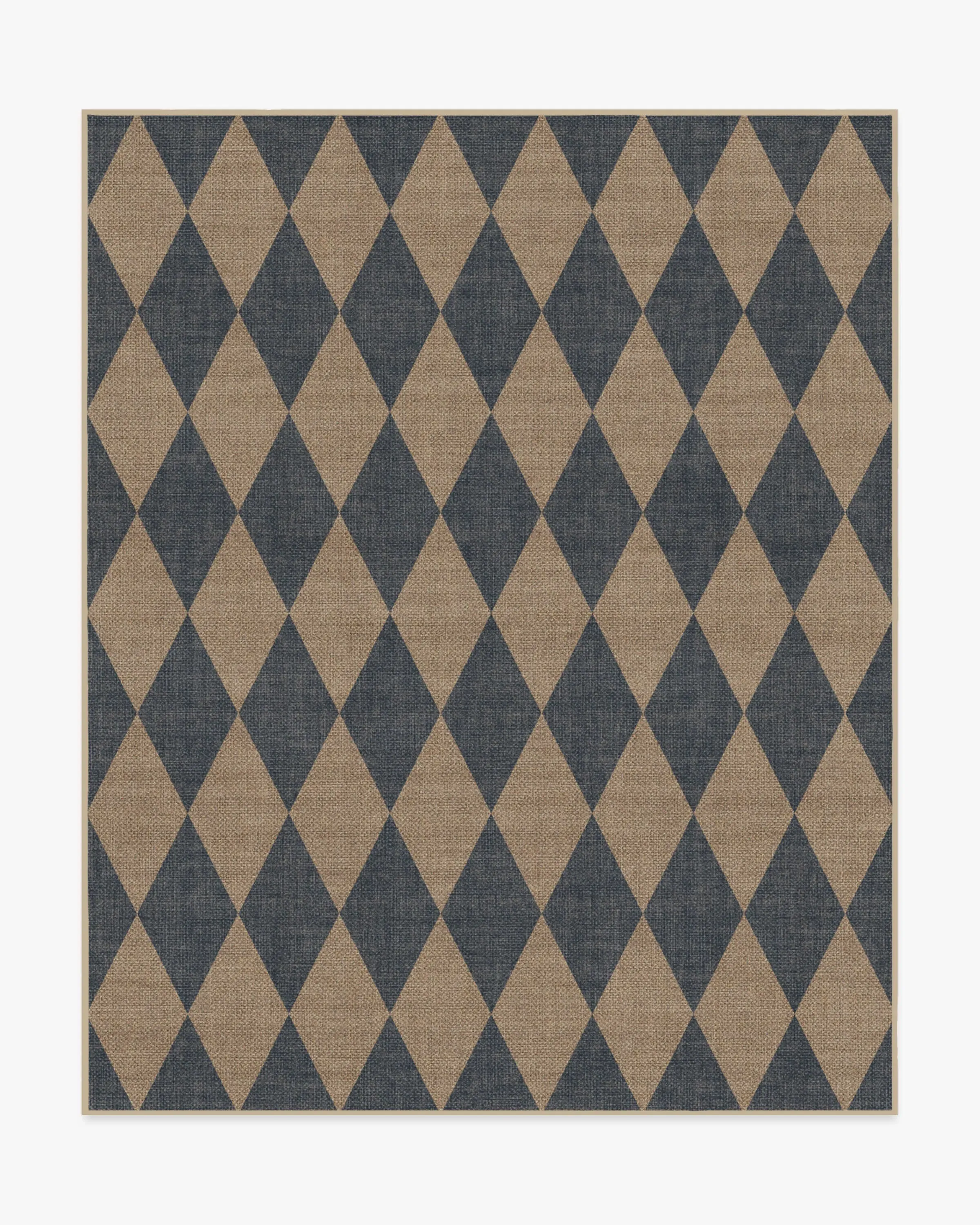 Large Area Rug Machine Washable - Navy, Polyester