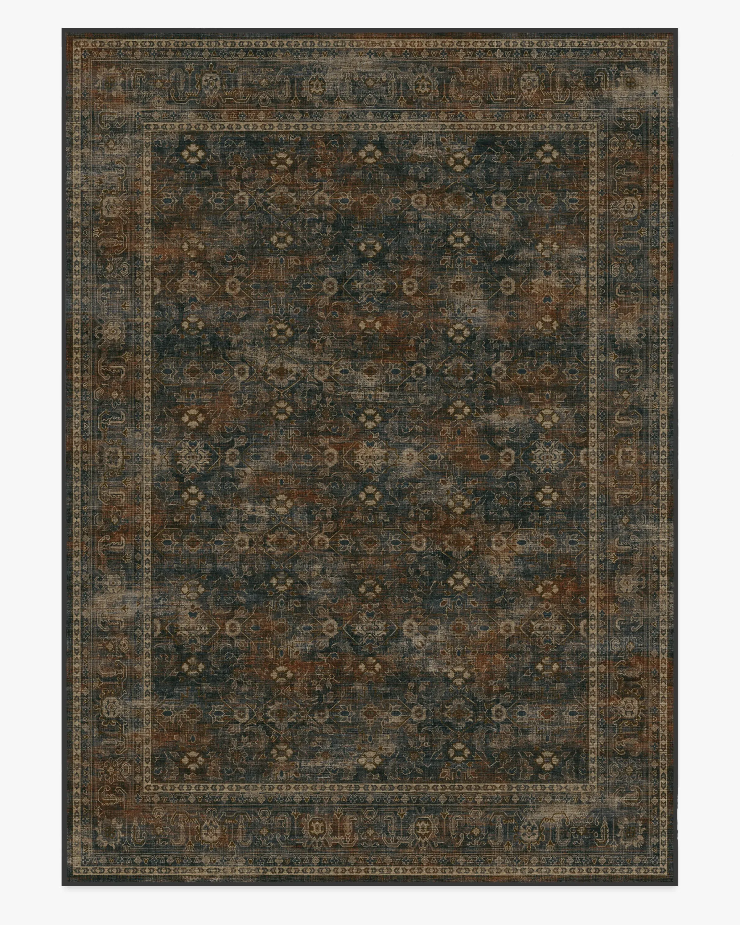 Large Area Rug Machine Washable - Navy