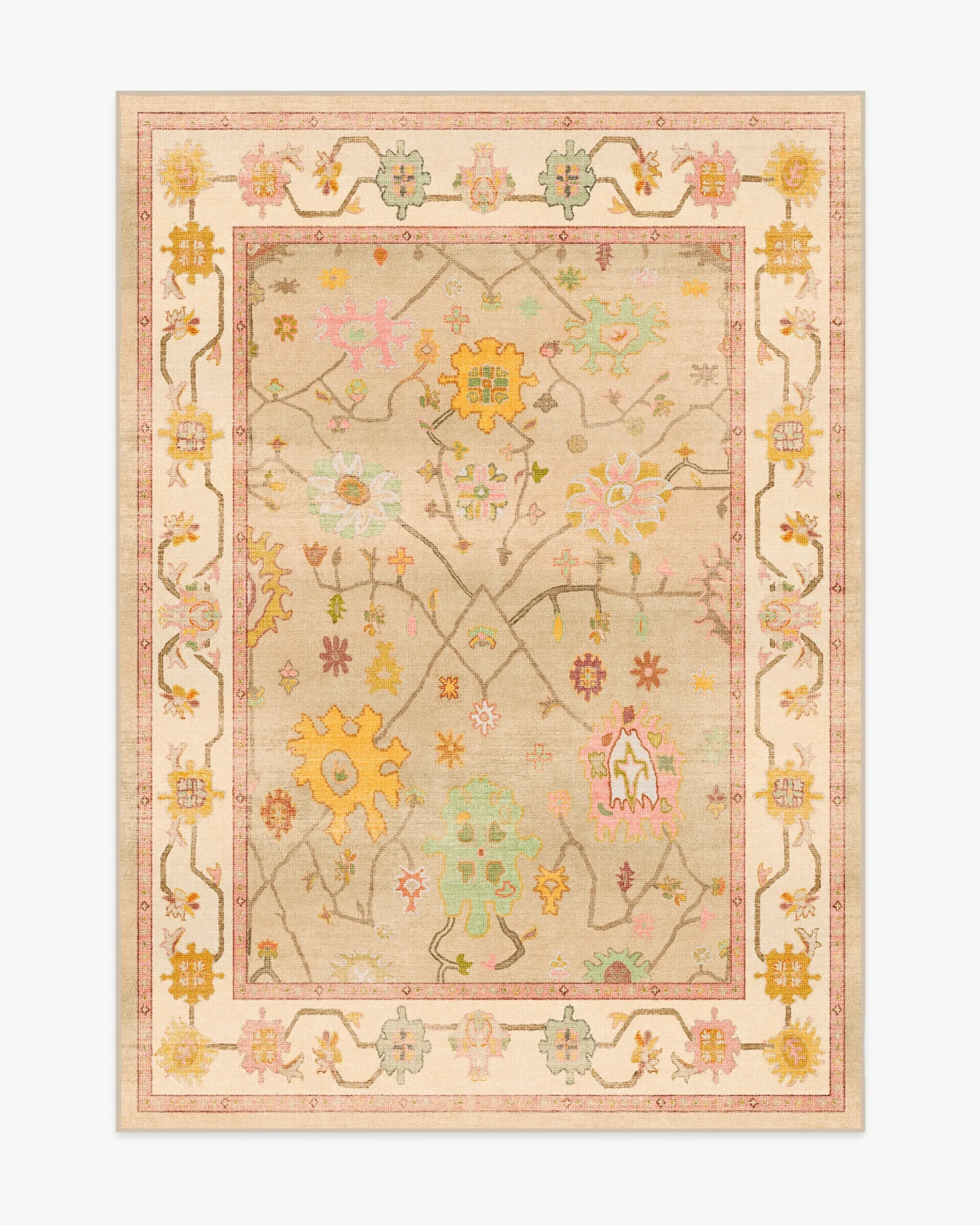 Large Area Rug Machine Washable - Neutral