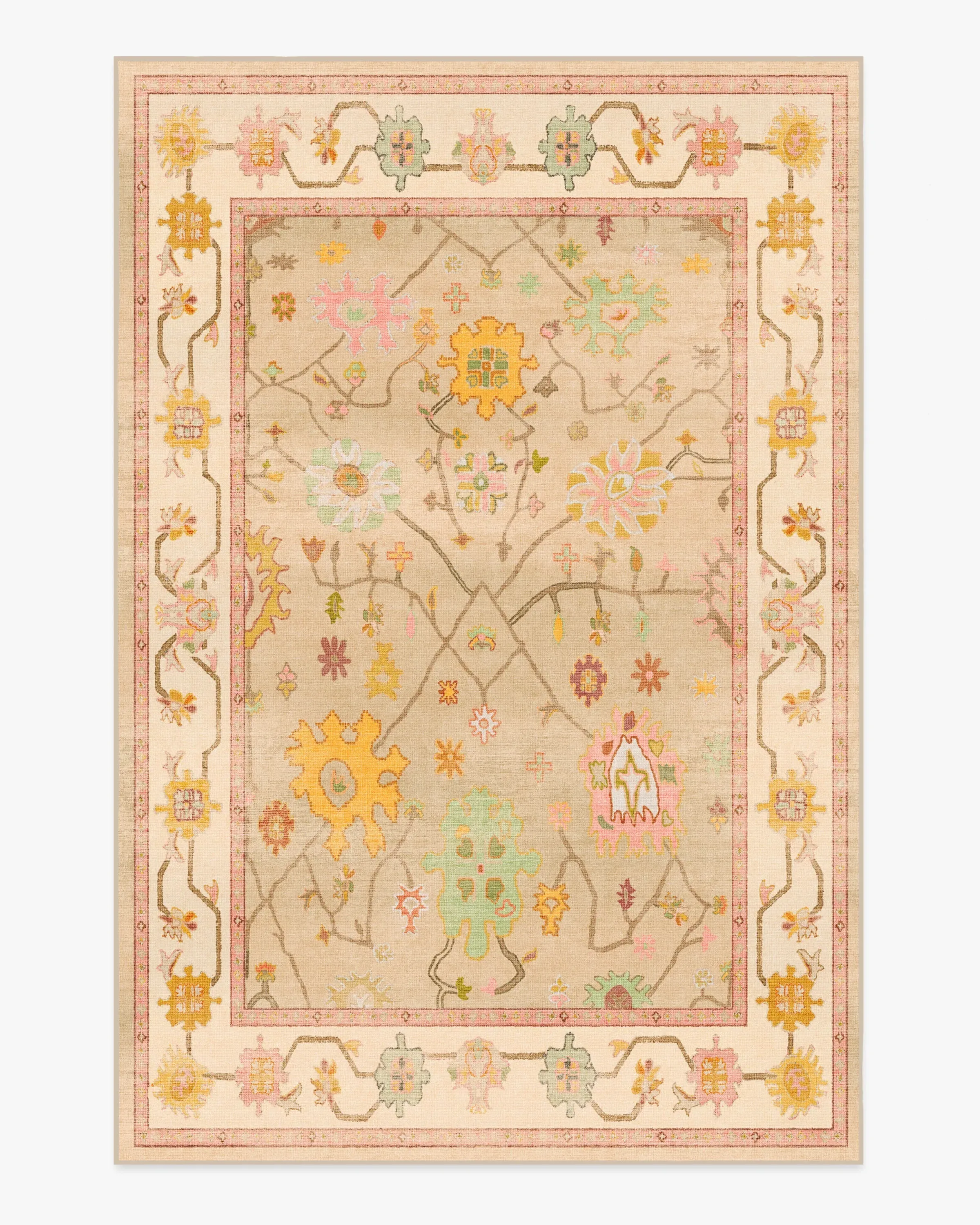 Large Area Rug Machine Washable - Neutral