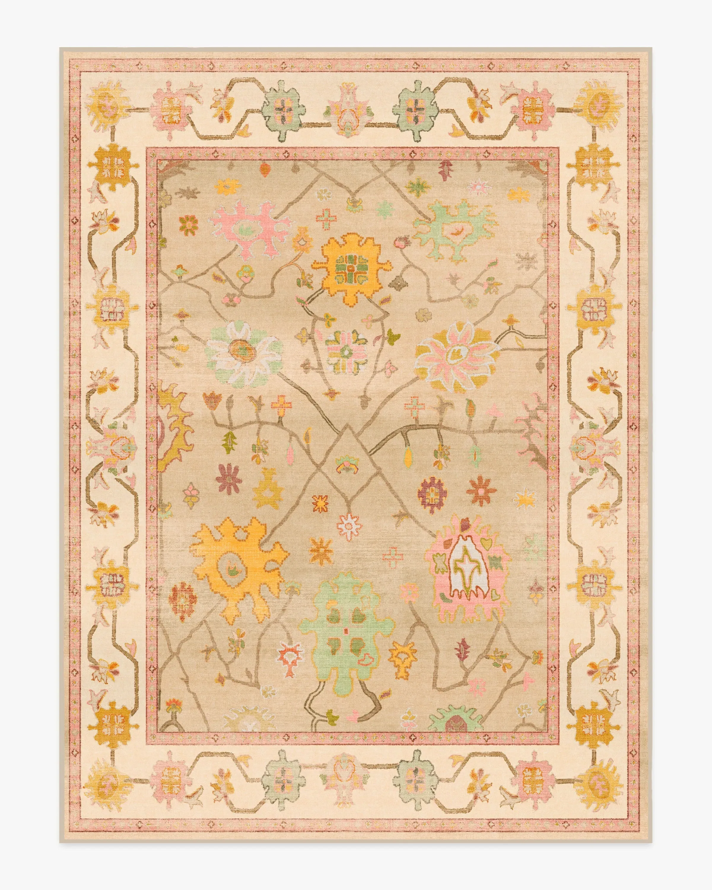 Large Area Rug Machine Washable - Neutral