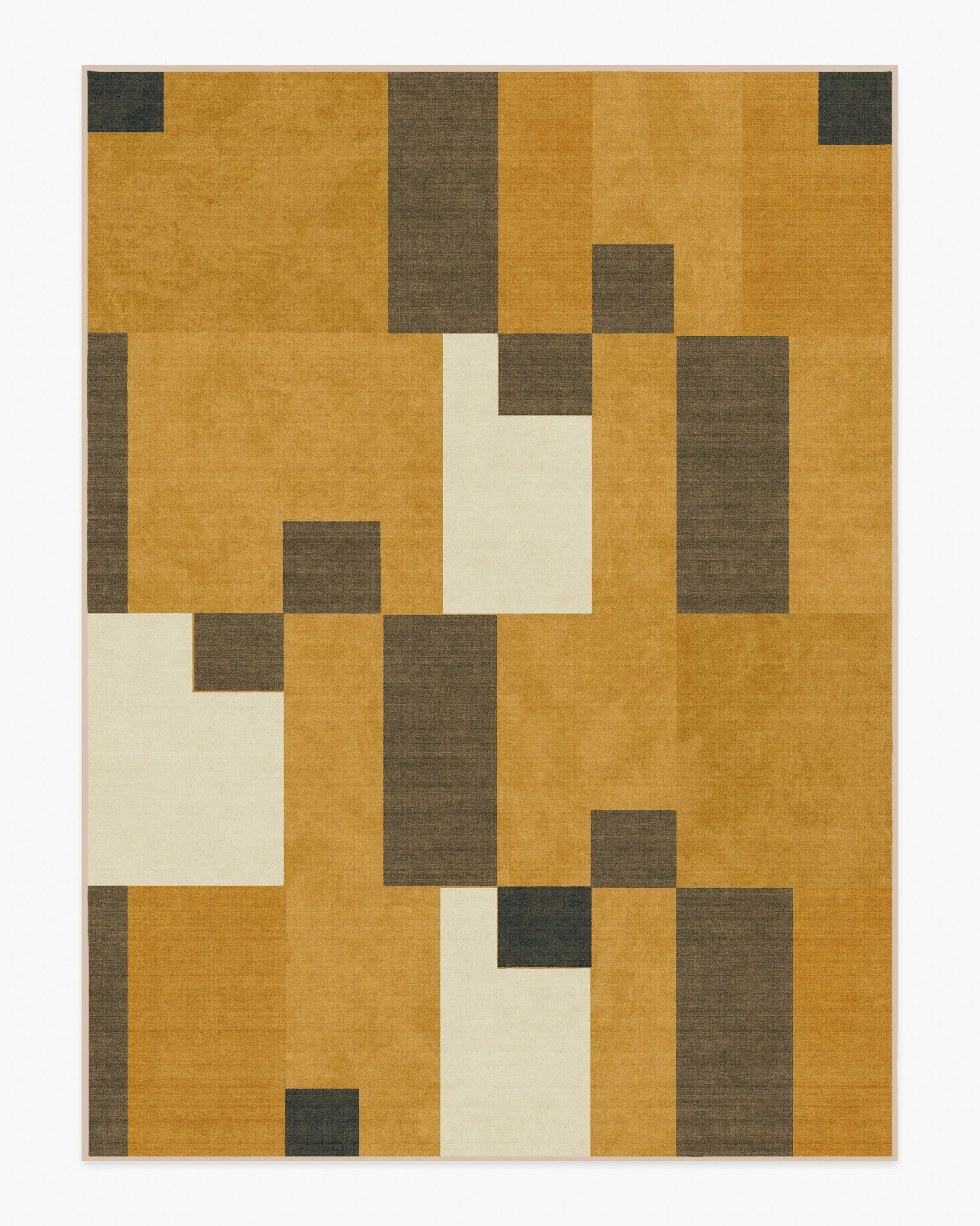 Large Area Rug Machine Washable - Ochre