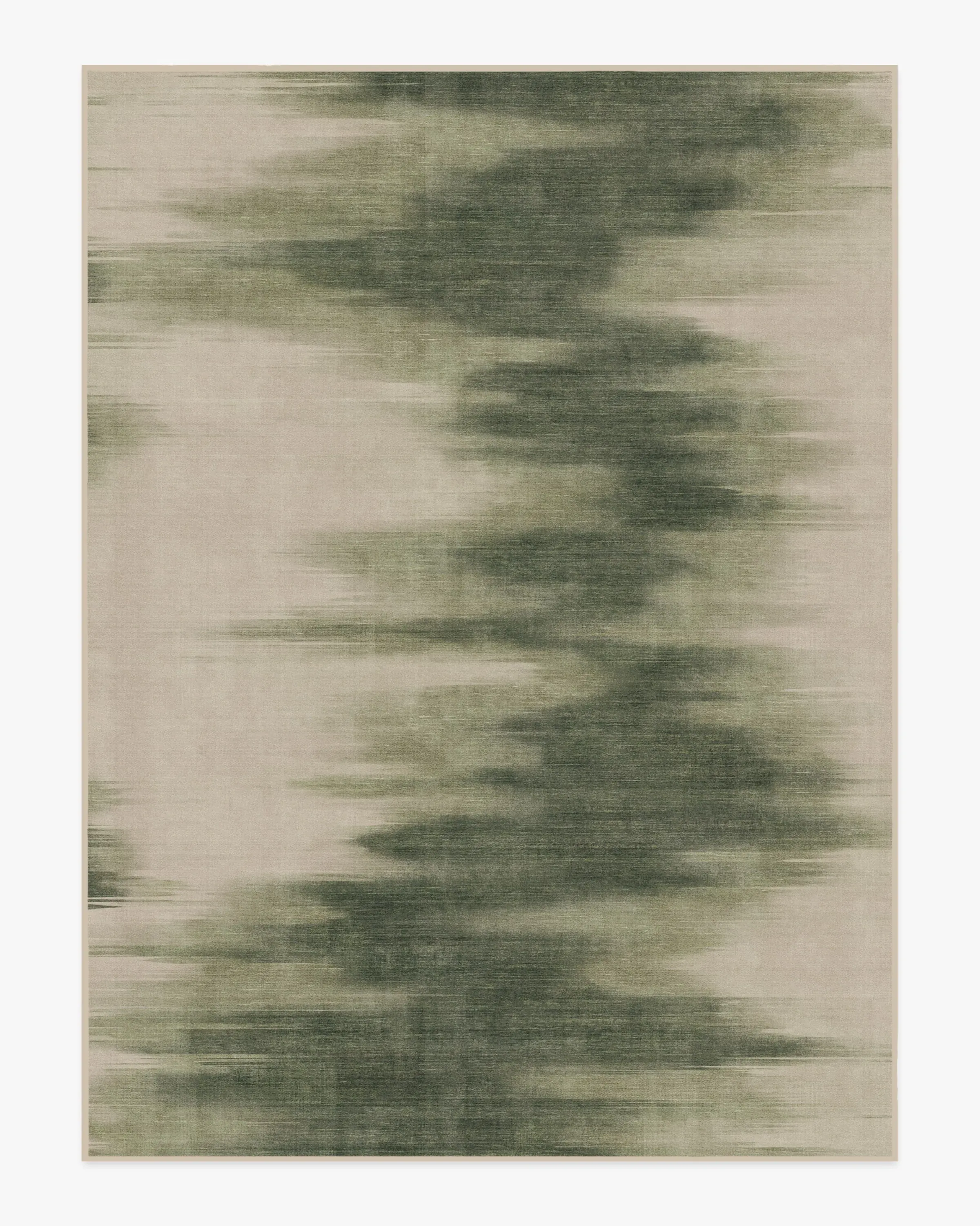 Large Area Rug Machine Washable - Olive Green
