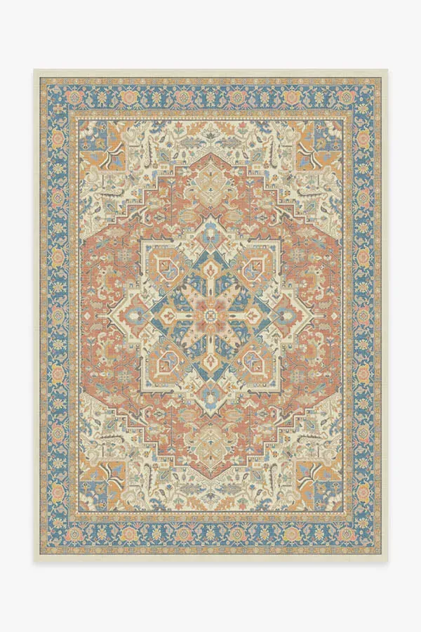 Large Area Rug Machine Washable - Orange