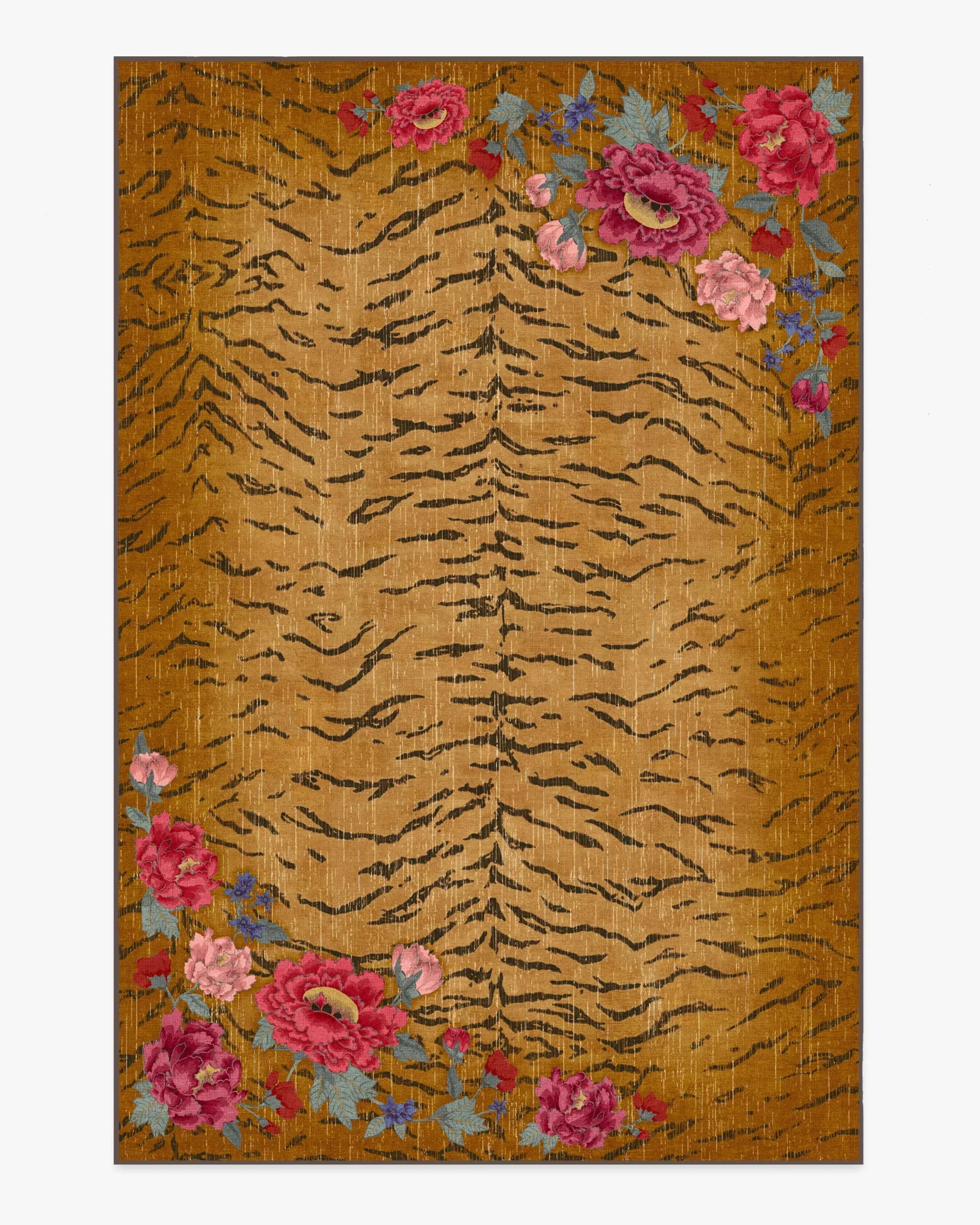 Large Area Rug Machine Washable - Orange