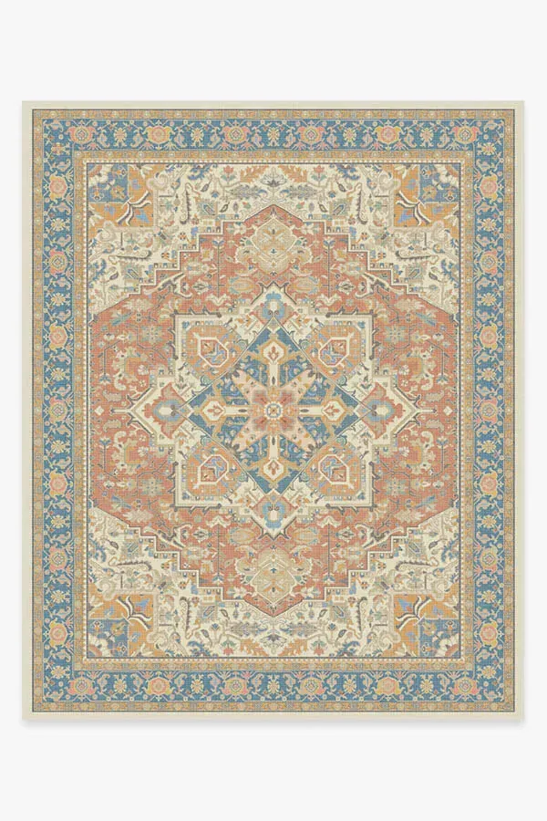 Large Area Rug Machine Washable - Orange