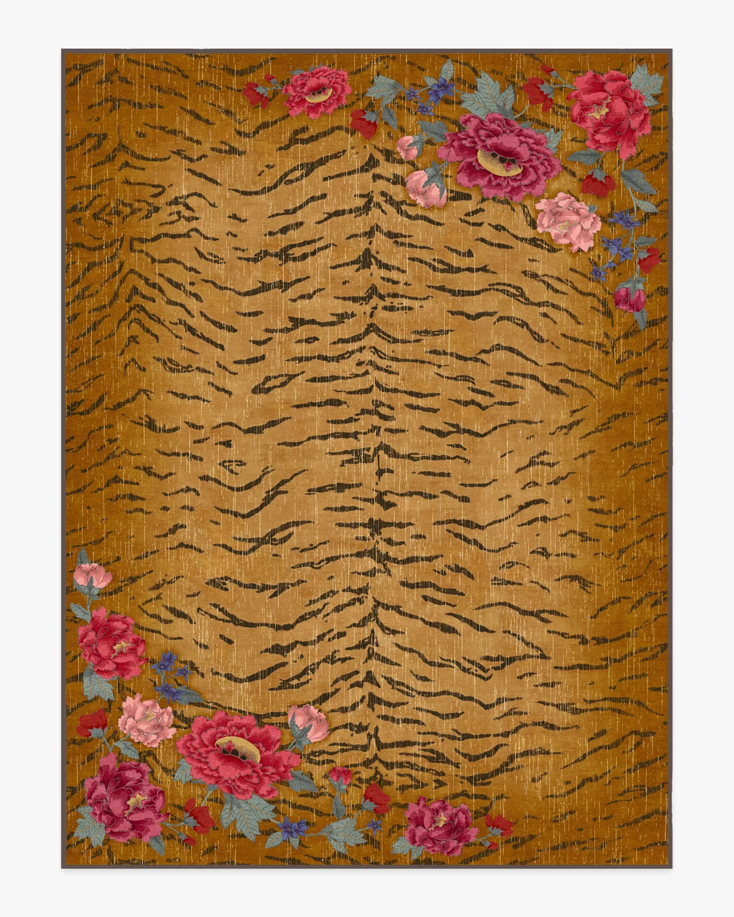 Large Area Rug Machine Washable - Orange