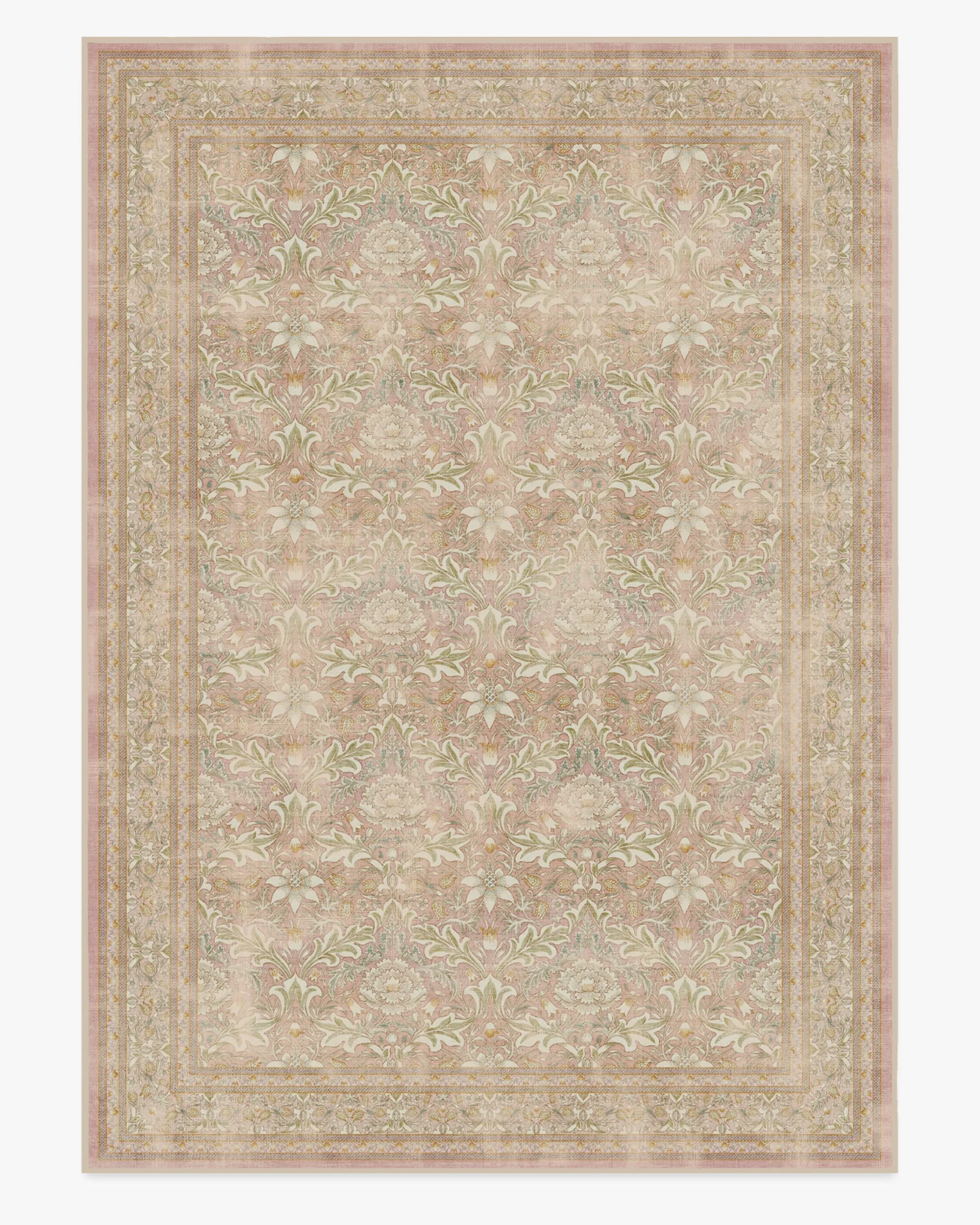Large Area Rug Machine Washable - Pink
