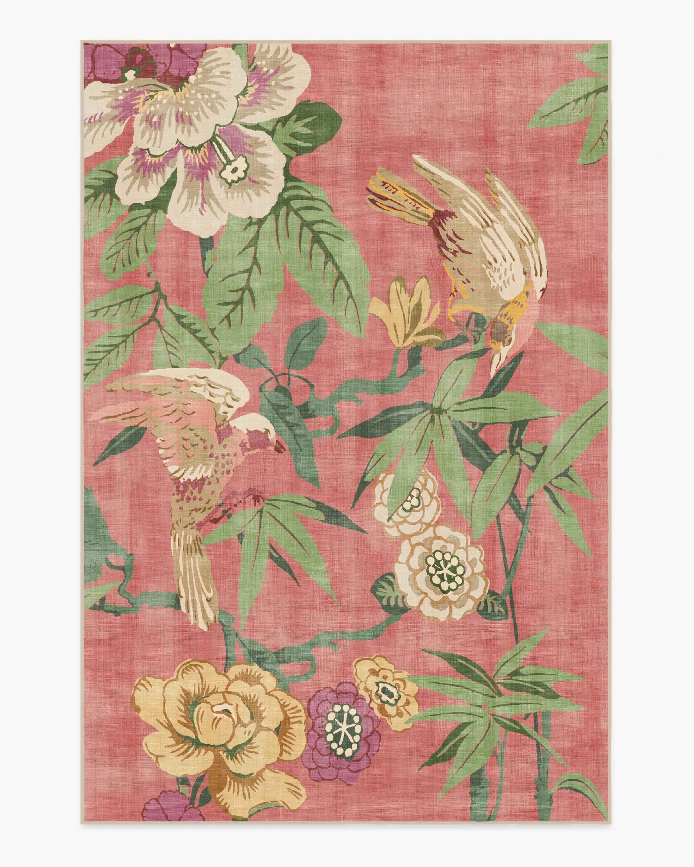 Large Area Rug Machine Washable - Pink