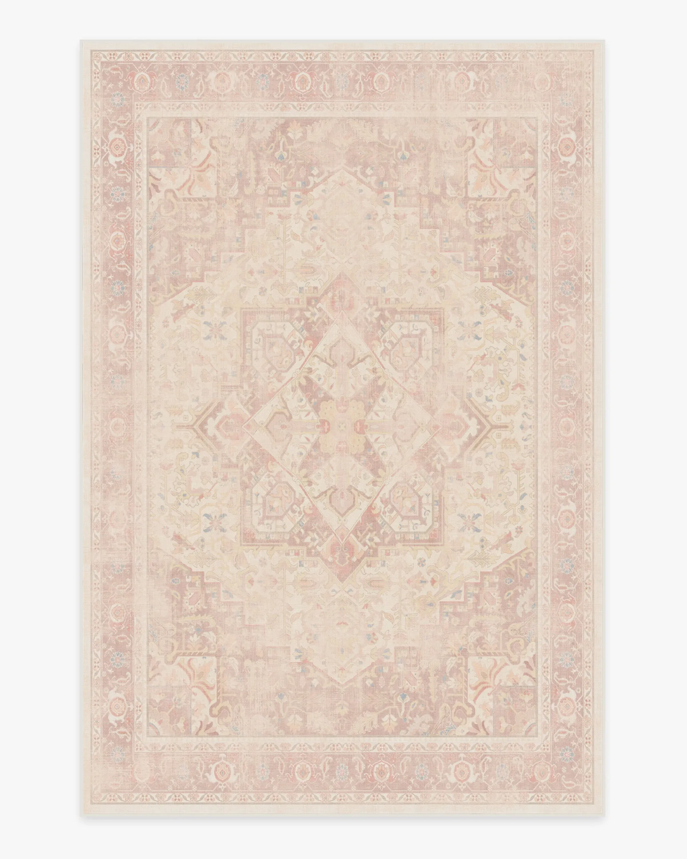 Large Area Rug Machine Washable - Pink, Chenille