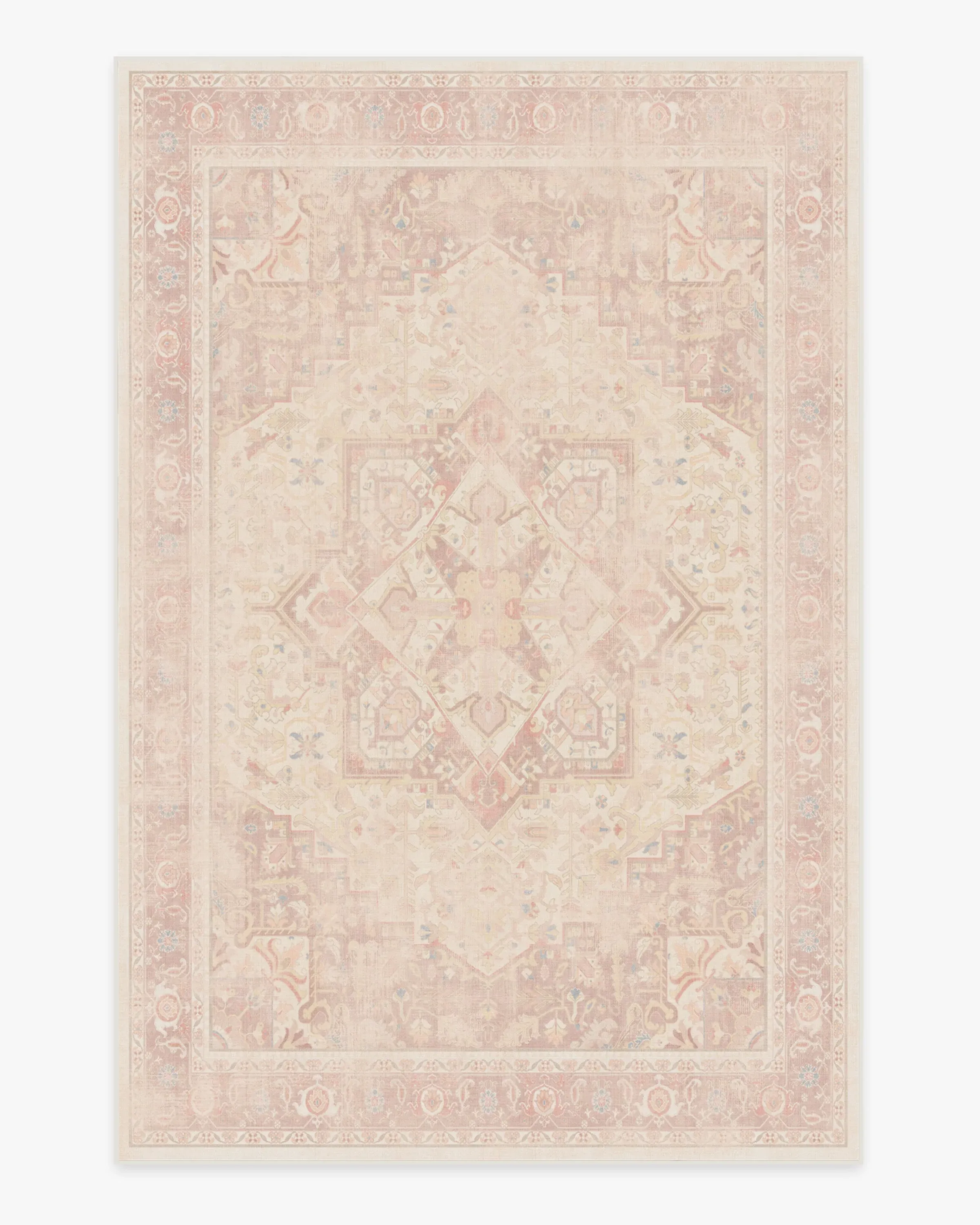 Large Area Rug Machine Washable - Pink, Chenille