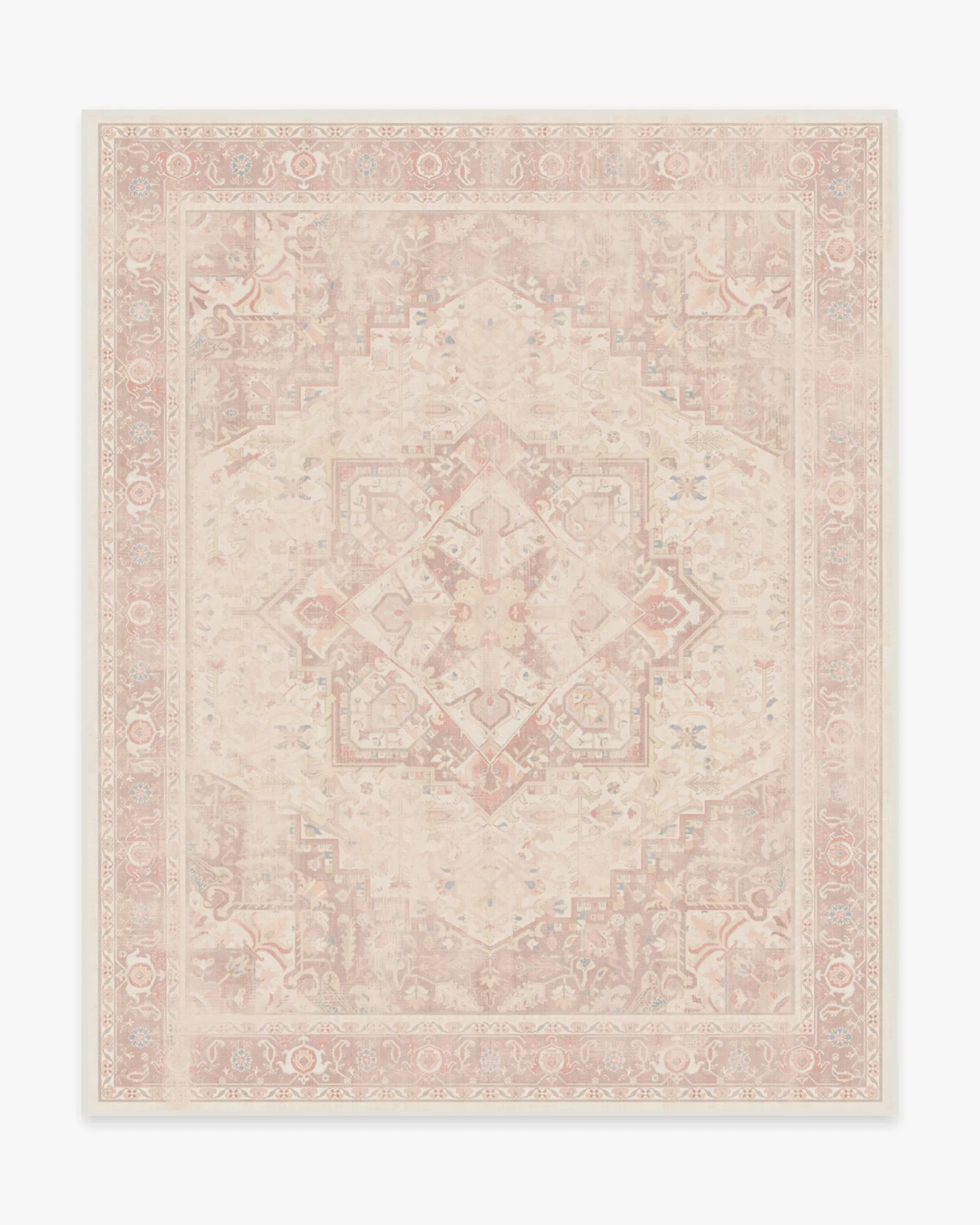 Large Area Rug Machine Washable - Pink, Chenille
