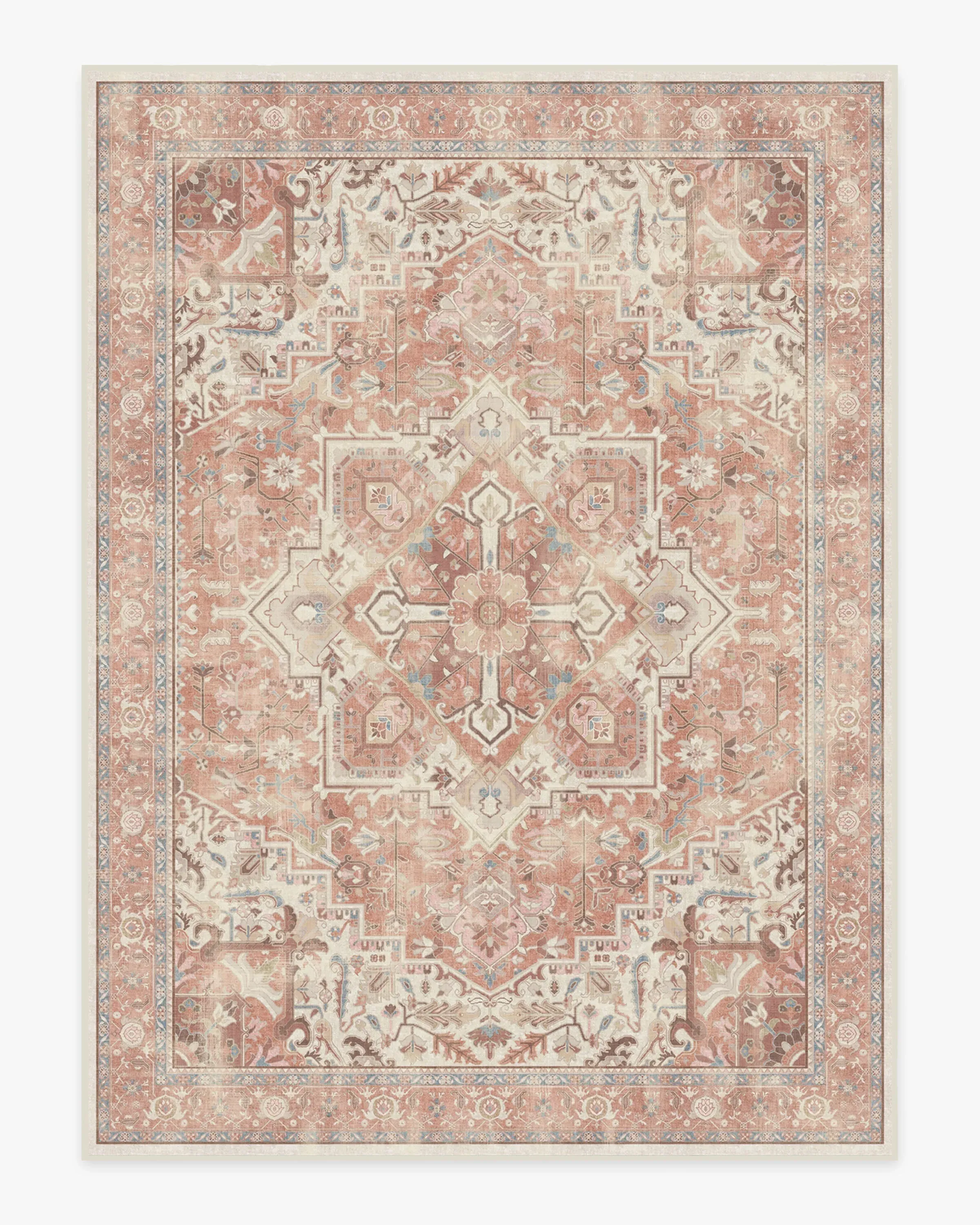 Large Area Rug Machine Washable - Pink, Chenille
