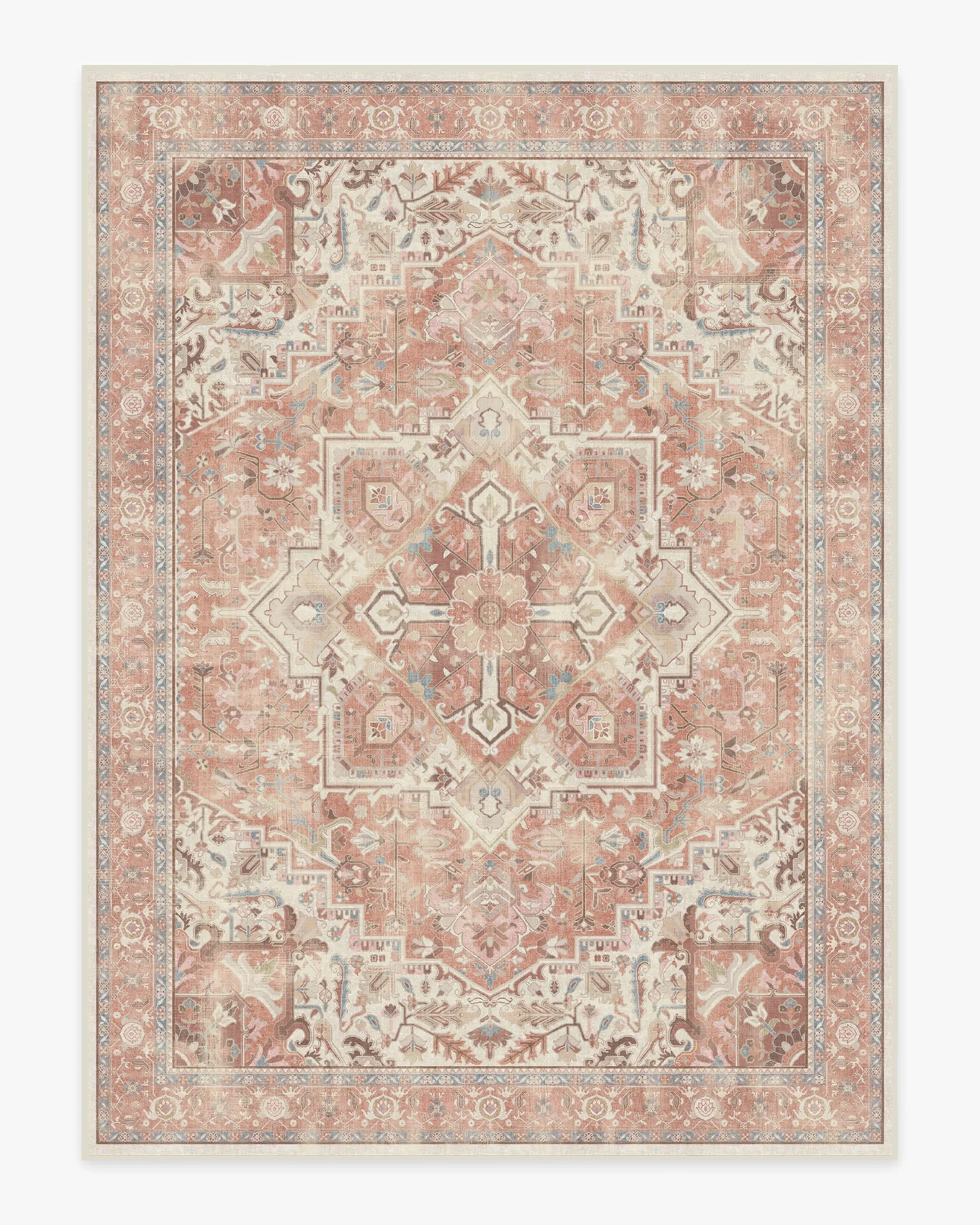 Large Area Rug Machine Washable - Pink, Chenille