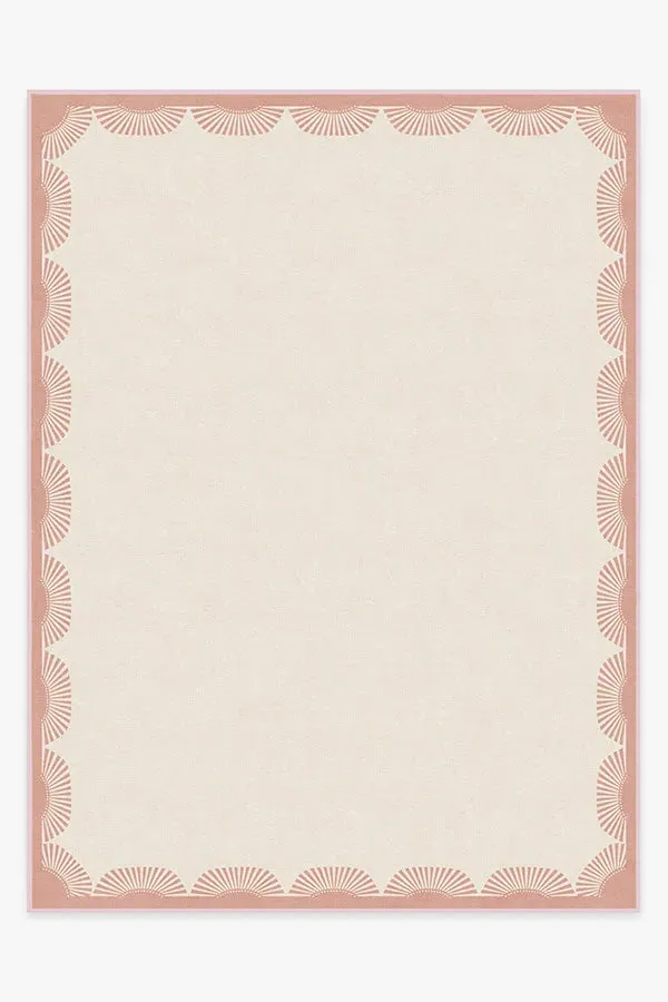 Large Area Rug Machine Washable - Pink, Flatwoven
