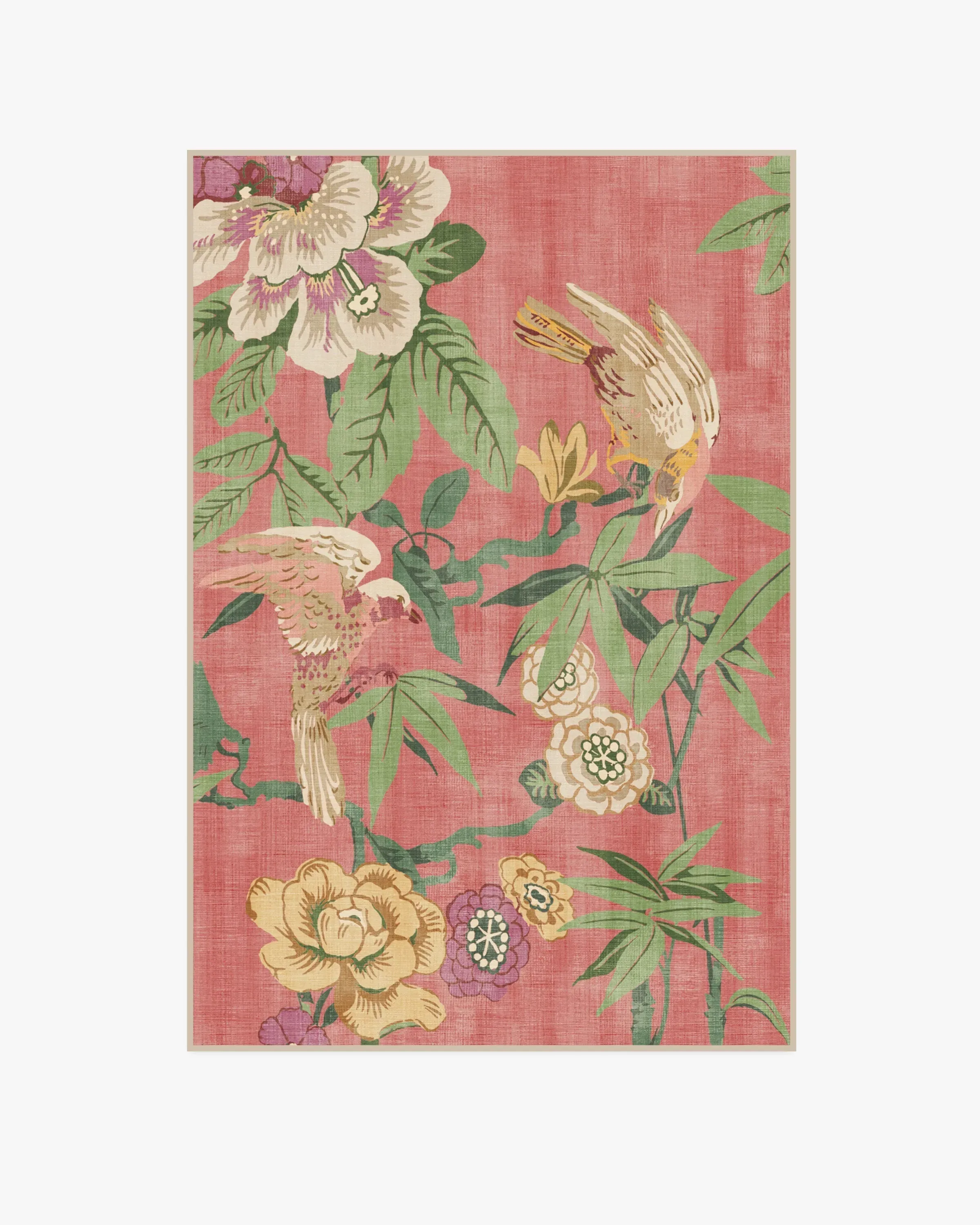 Large Area Rug Machine Washable - Pink