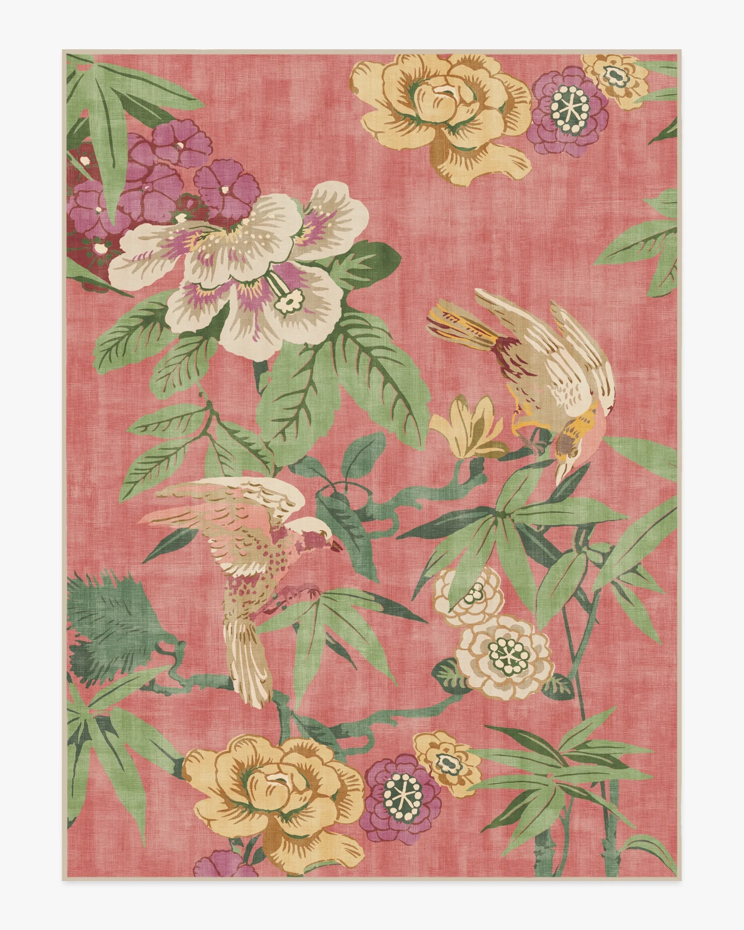 Large Area Rug Machine Washable - Pink