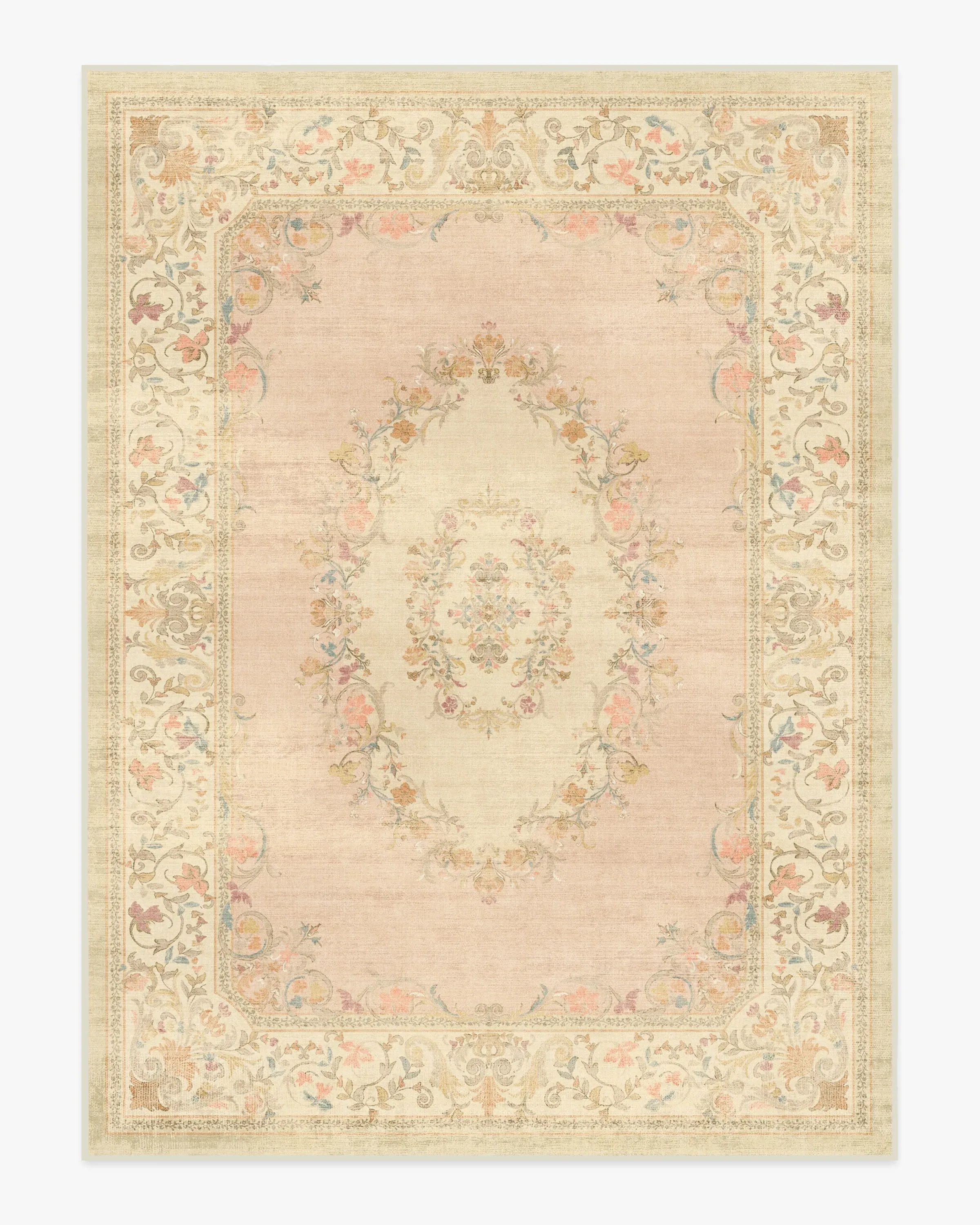 Large Area Rug Machine Washable - Pink