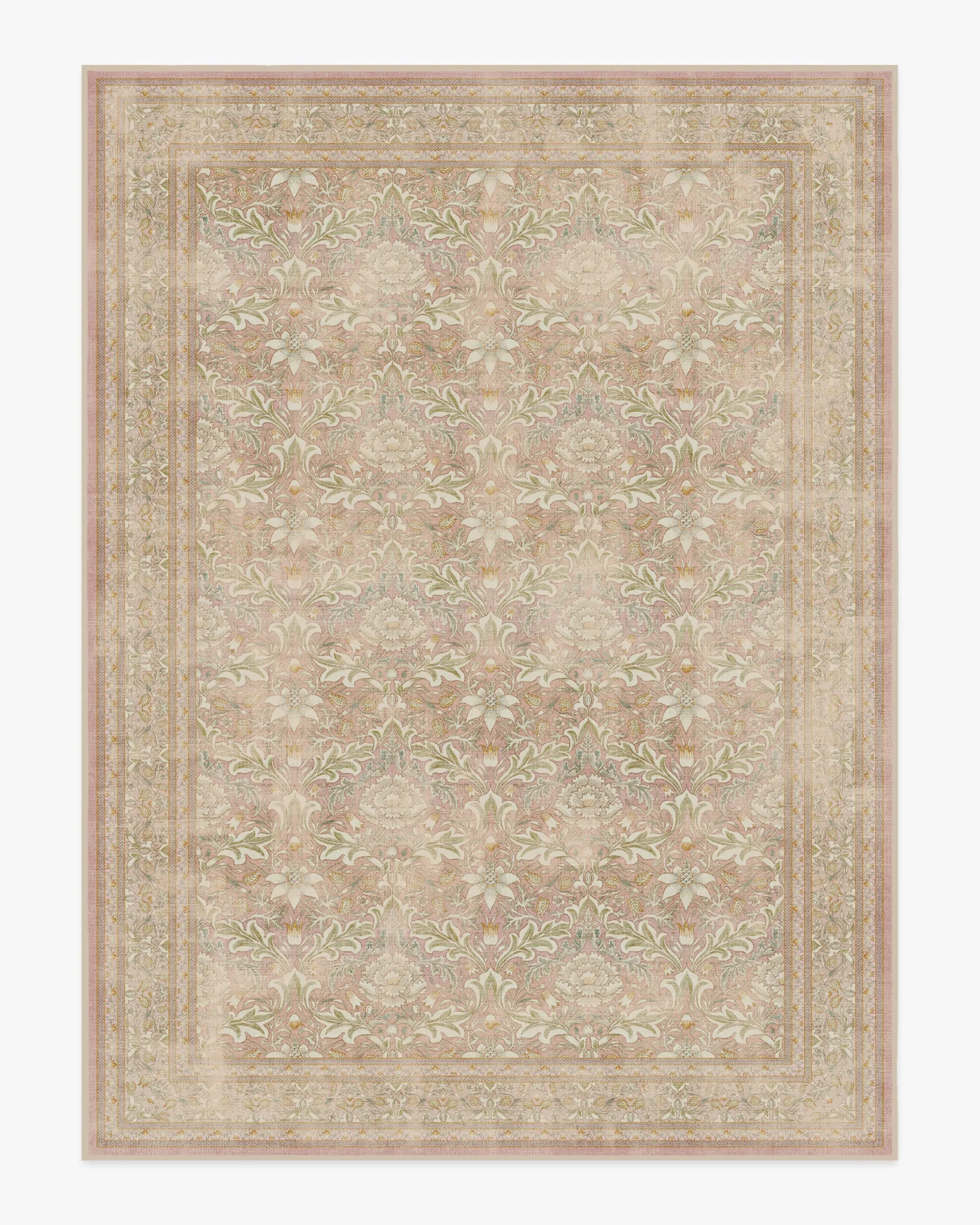 Large Area Rug Machine Washable - Pink
