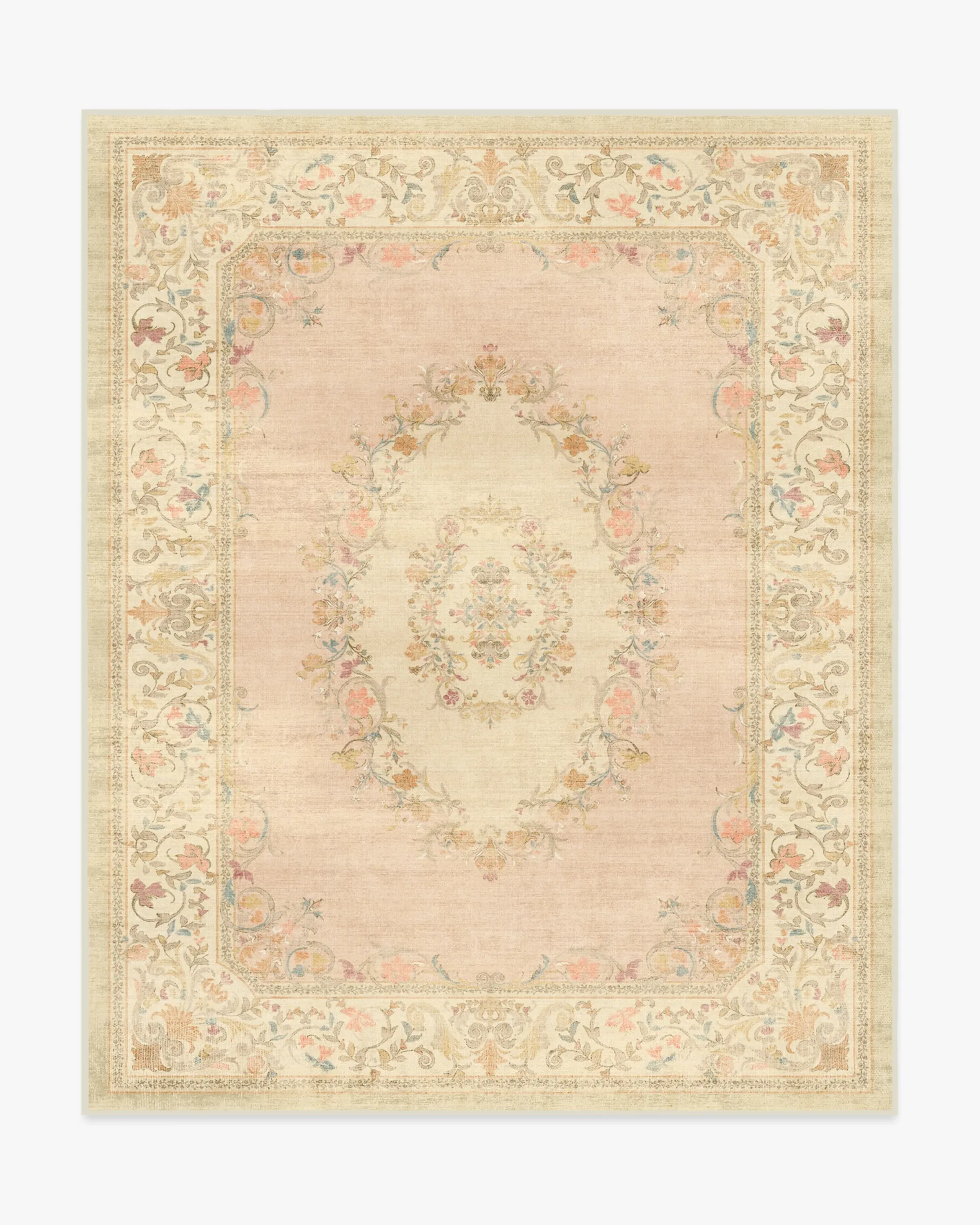 Large Area Rug Machine Washable - Pink