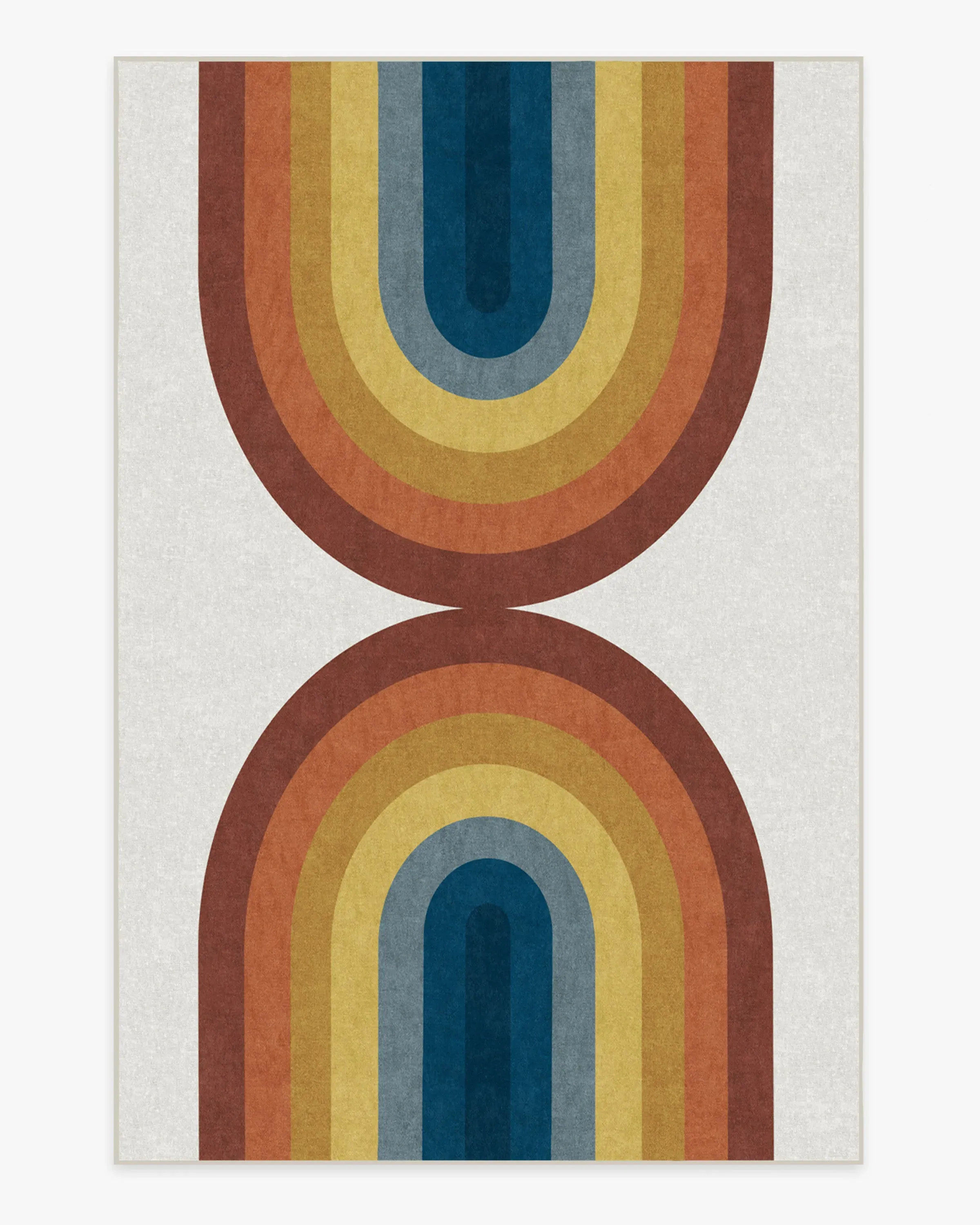 Large Area Rug Machine Washable - Rainbow