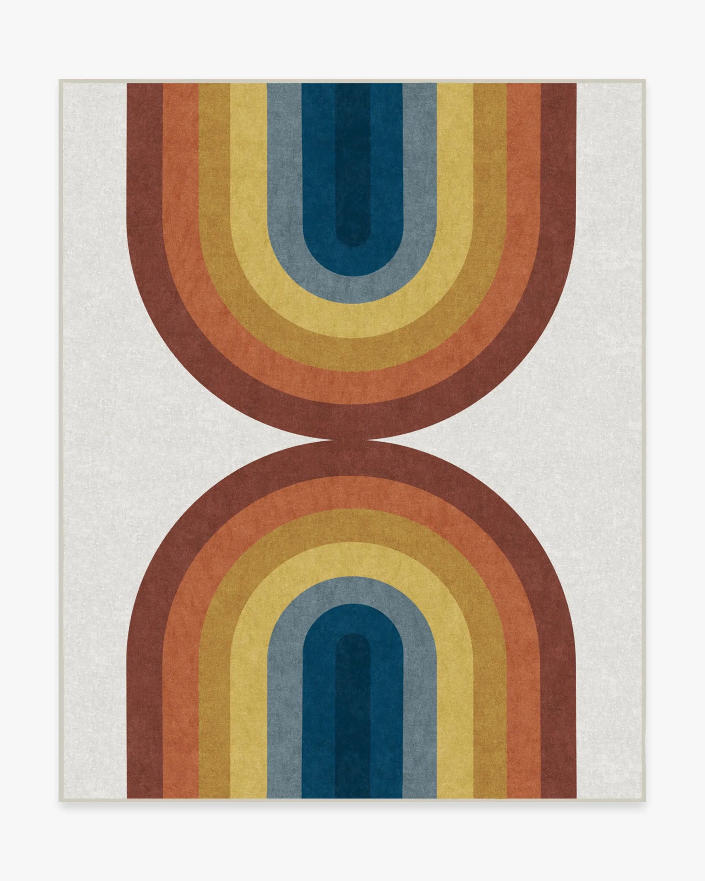 Large Area Rug Machine Washable - Rainbow