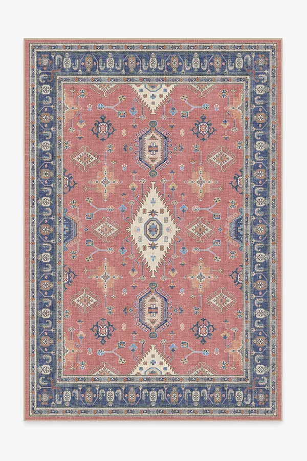 Large Area Rug Machine Washable - Red