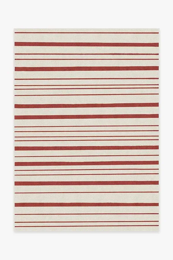 Large Area Rug Machine Washable - Red, Chenille