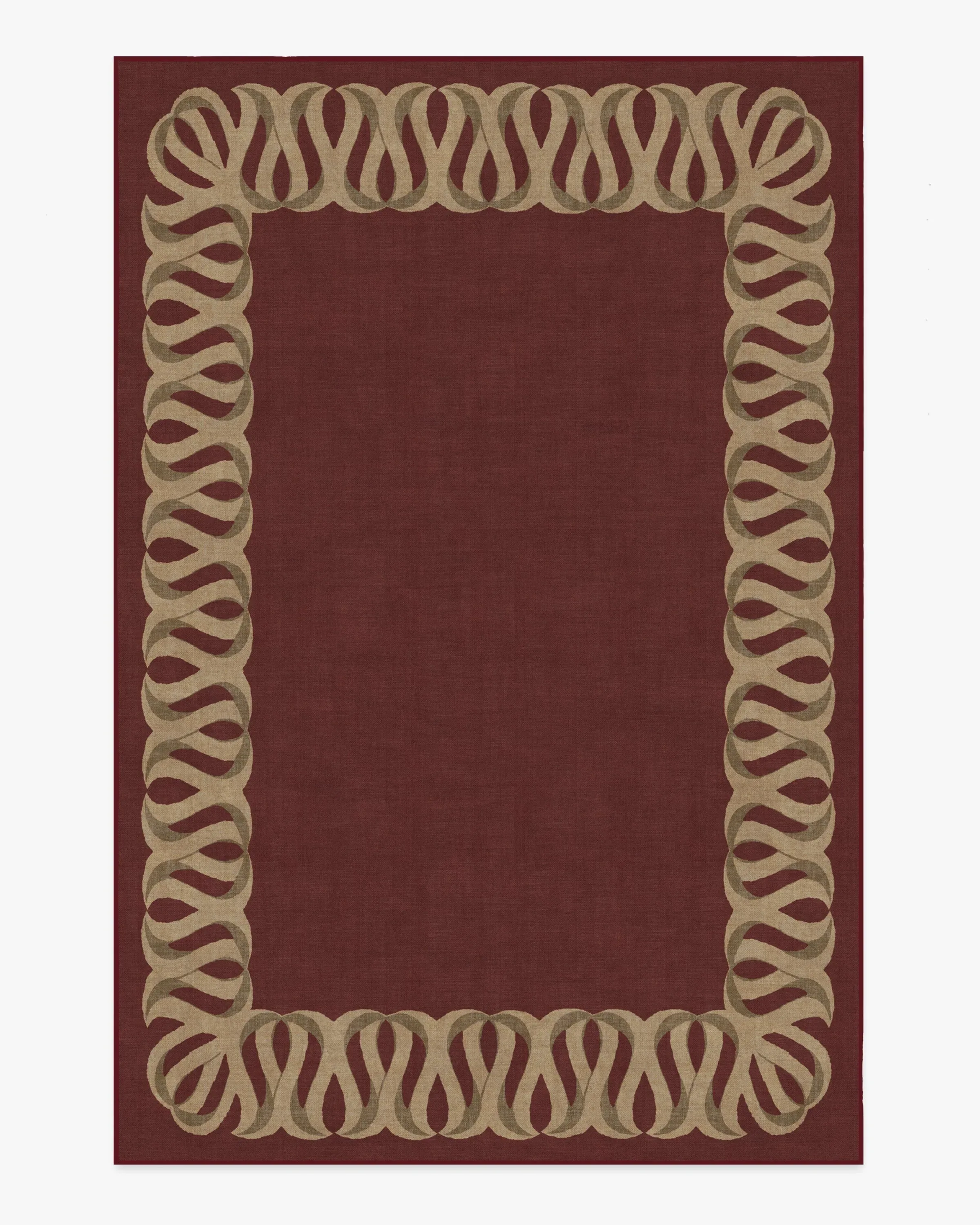 Large Area Rug Machine Washable - Red, Flatwoven