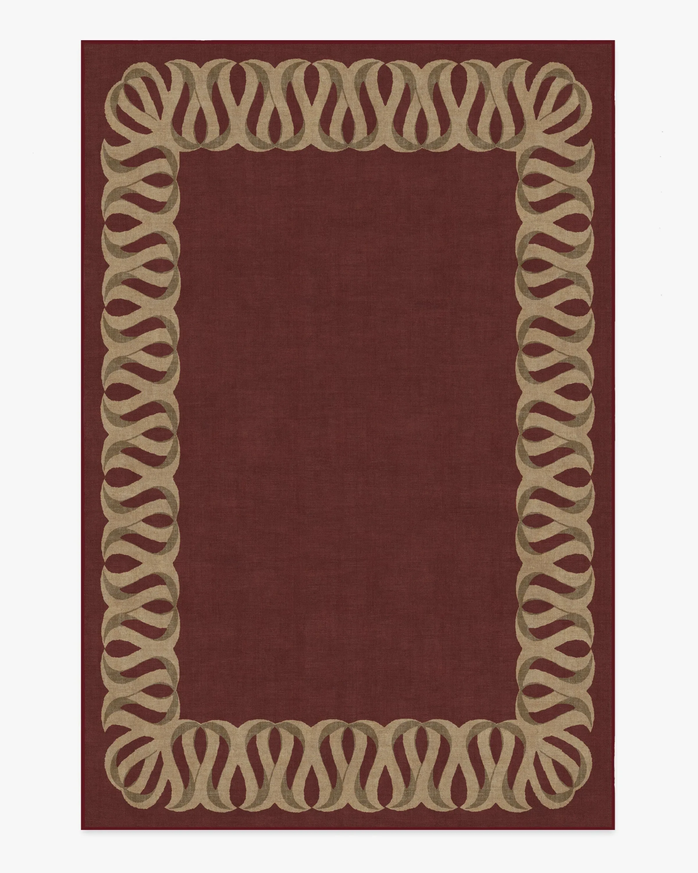 Large Area Rug Machine Washable - Red, Flatwoven