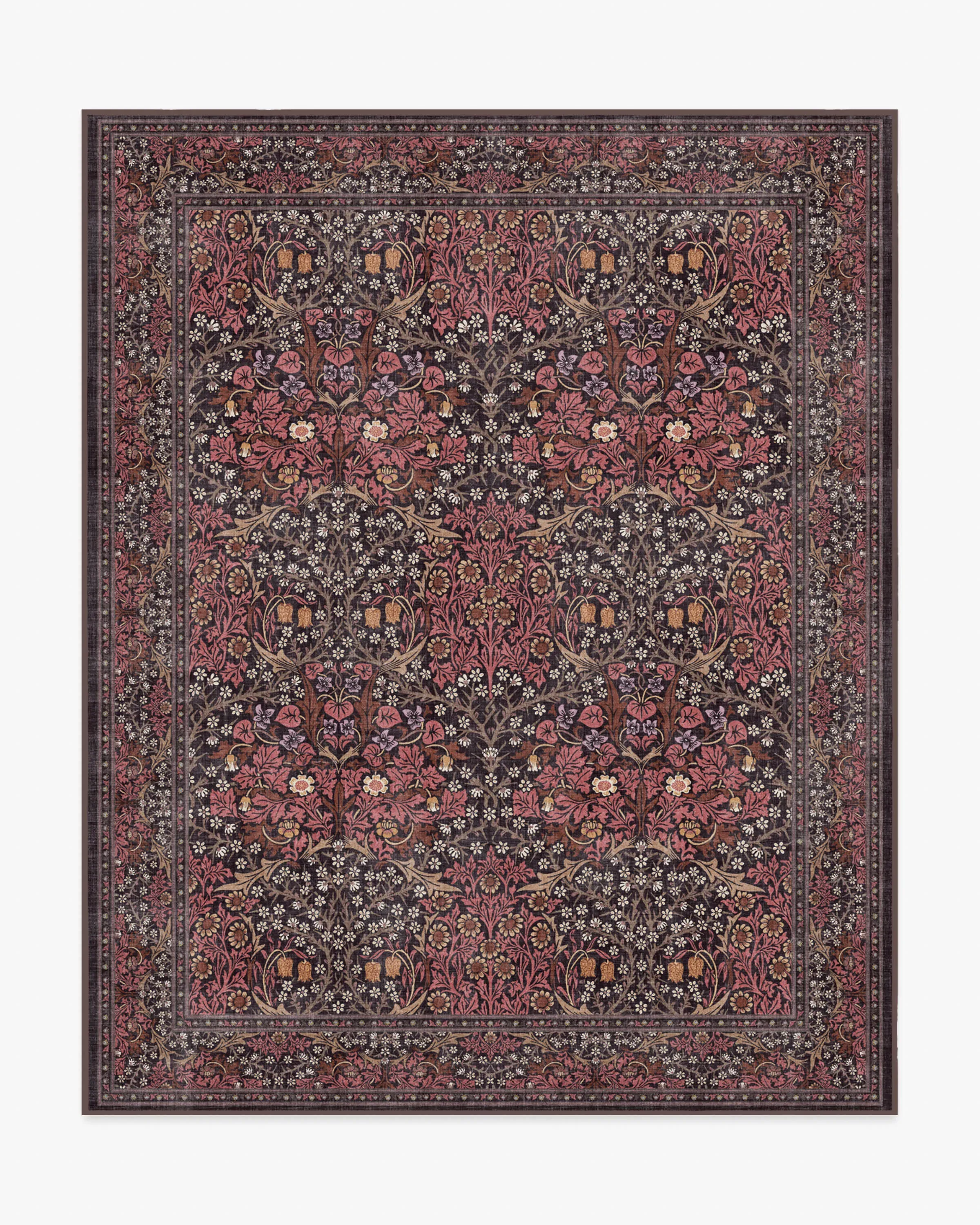 Large Area Rug Machine Washable - Red