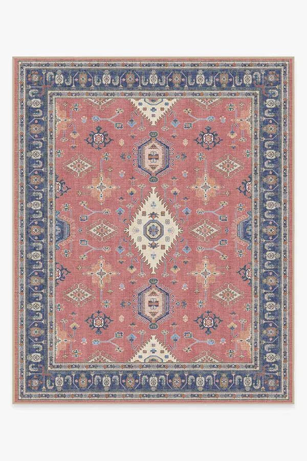 Large Area Rug Machine Washable - Red