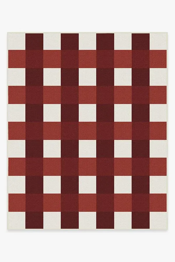 Large Area Rug Machine Washable - Red