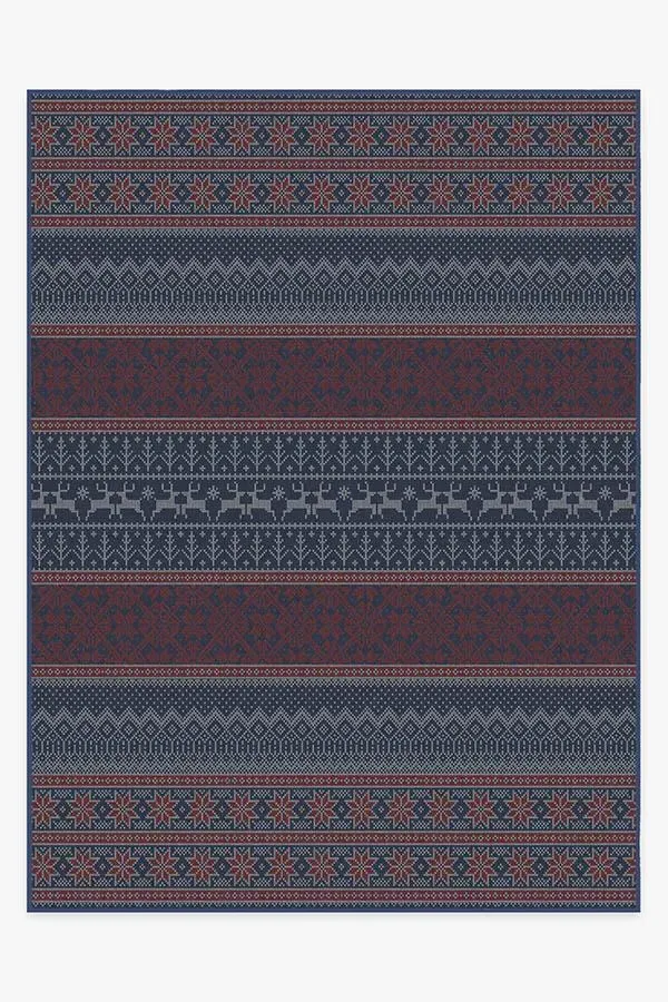 Large Area Rug Machine Washable - Red