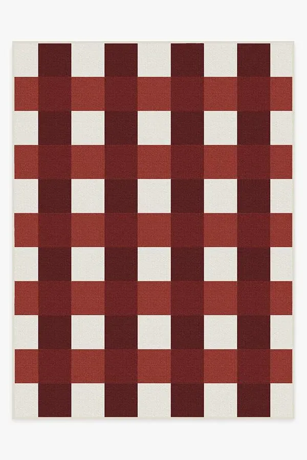Large Area Rug Machine Washable - Red