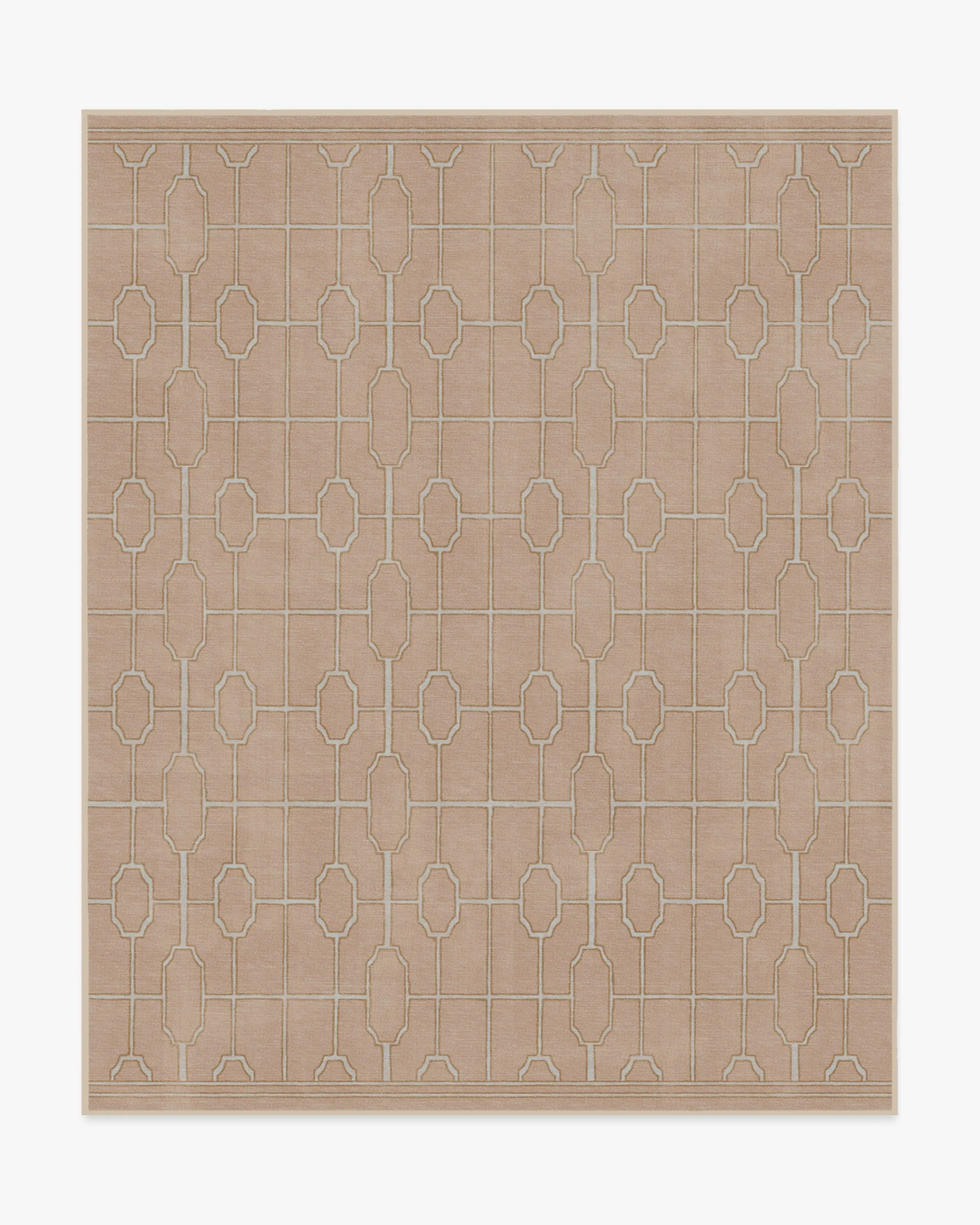 Large Area Rug Machine Washable - Rose Gold