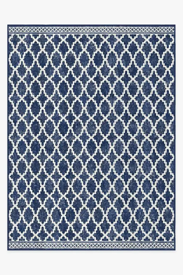 Large Area Rug Machine Washable - Royal Blue