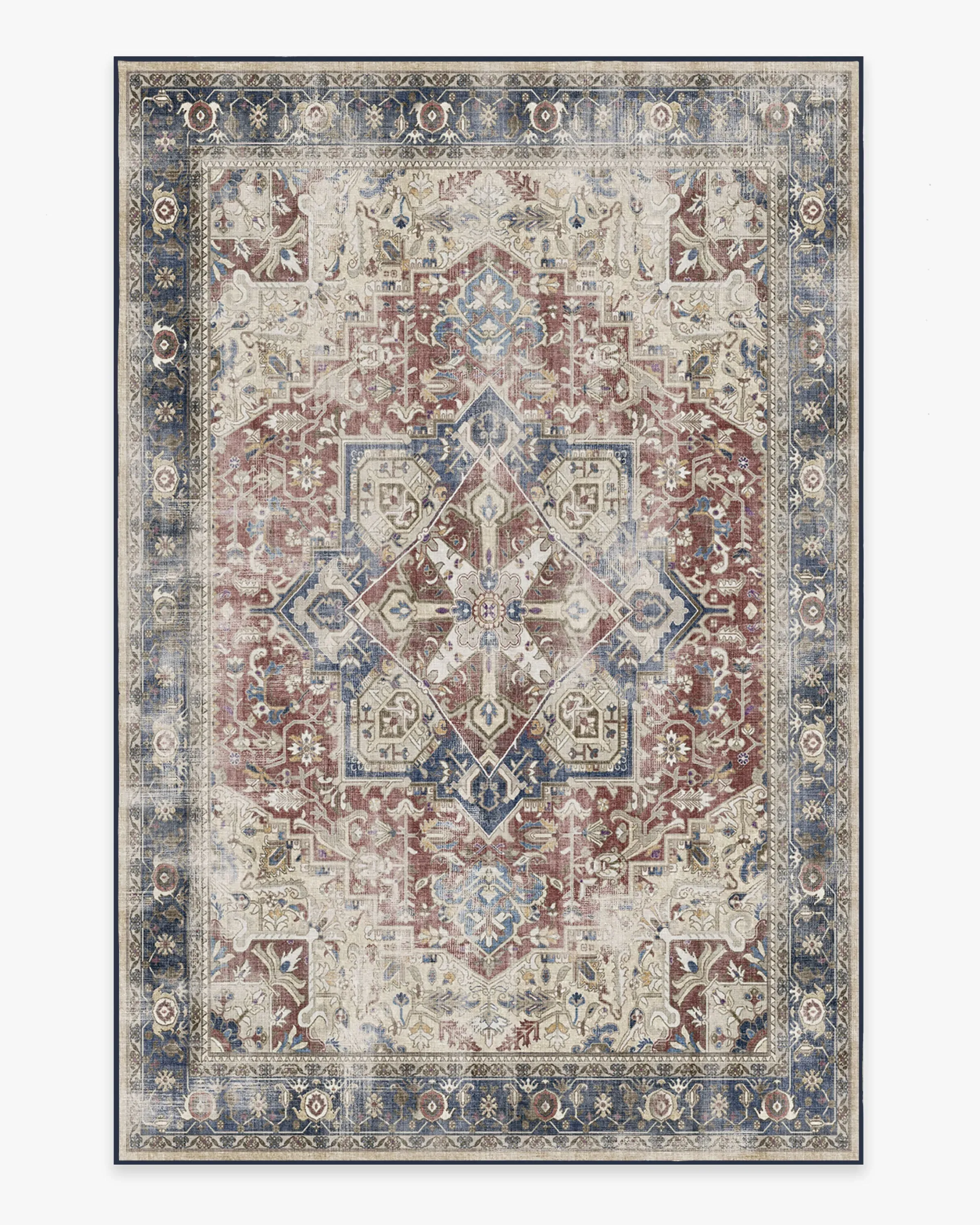Large Area Rug Machine Washable - Royal Blue