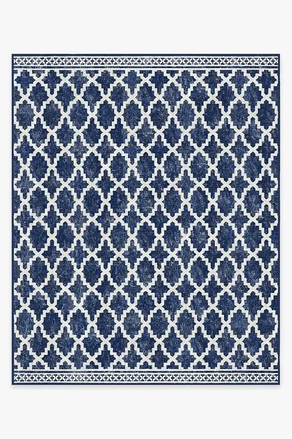 Large Area Rug Machine Washable - Royal Blue