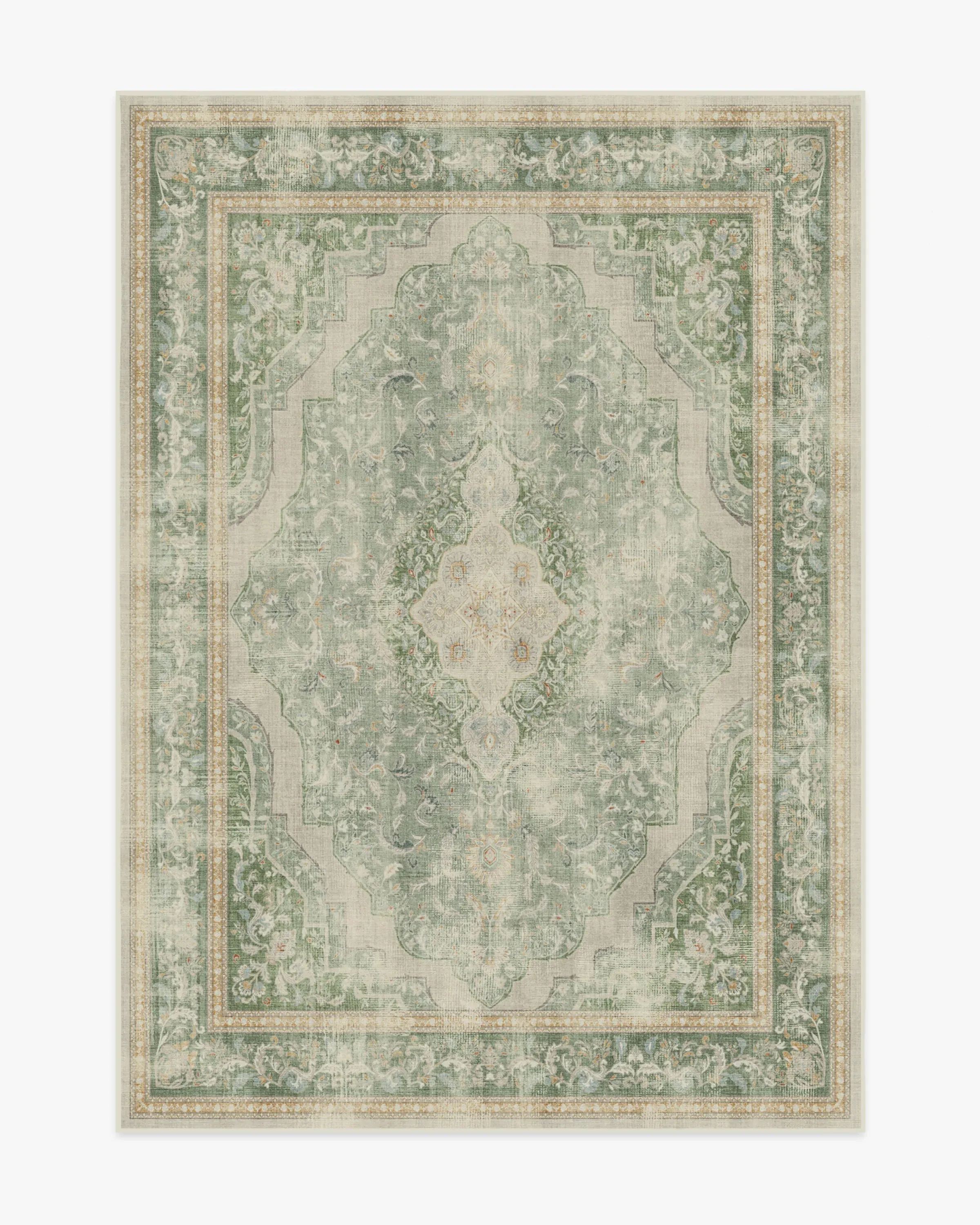 Large Area Rug Machine Washable - Sage, Chenille