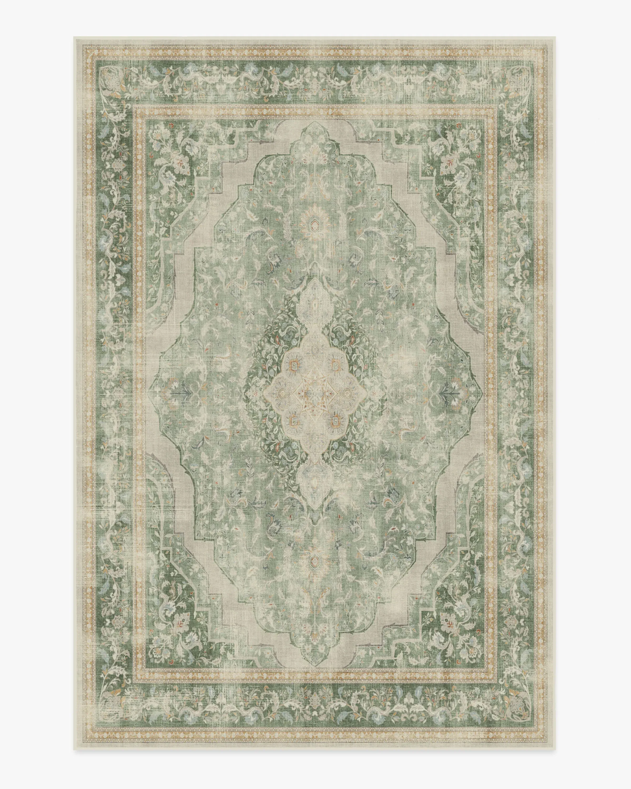 Large Area Rug Machine Washable - Sage, Chenille
