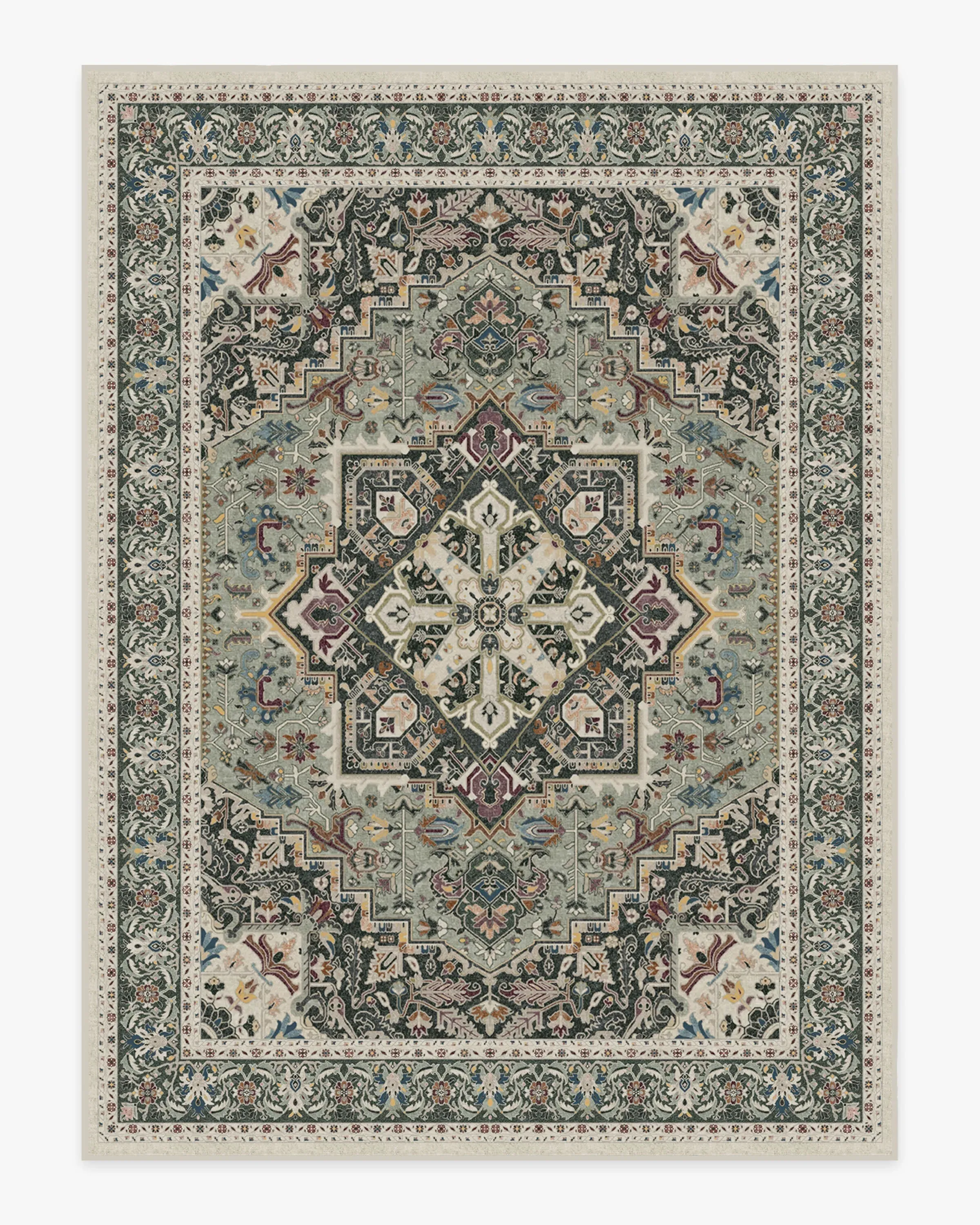 Large Area Rug Machine Washable - Sage, Chenille