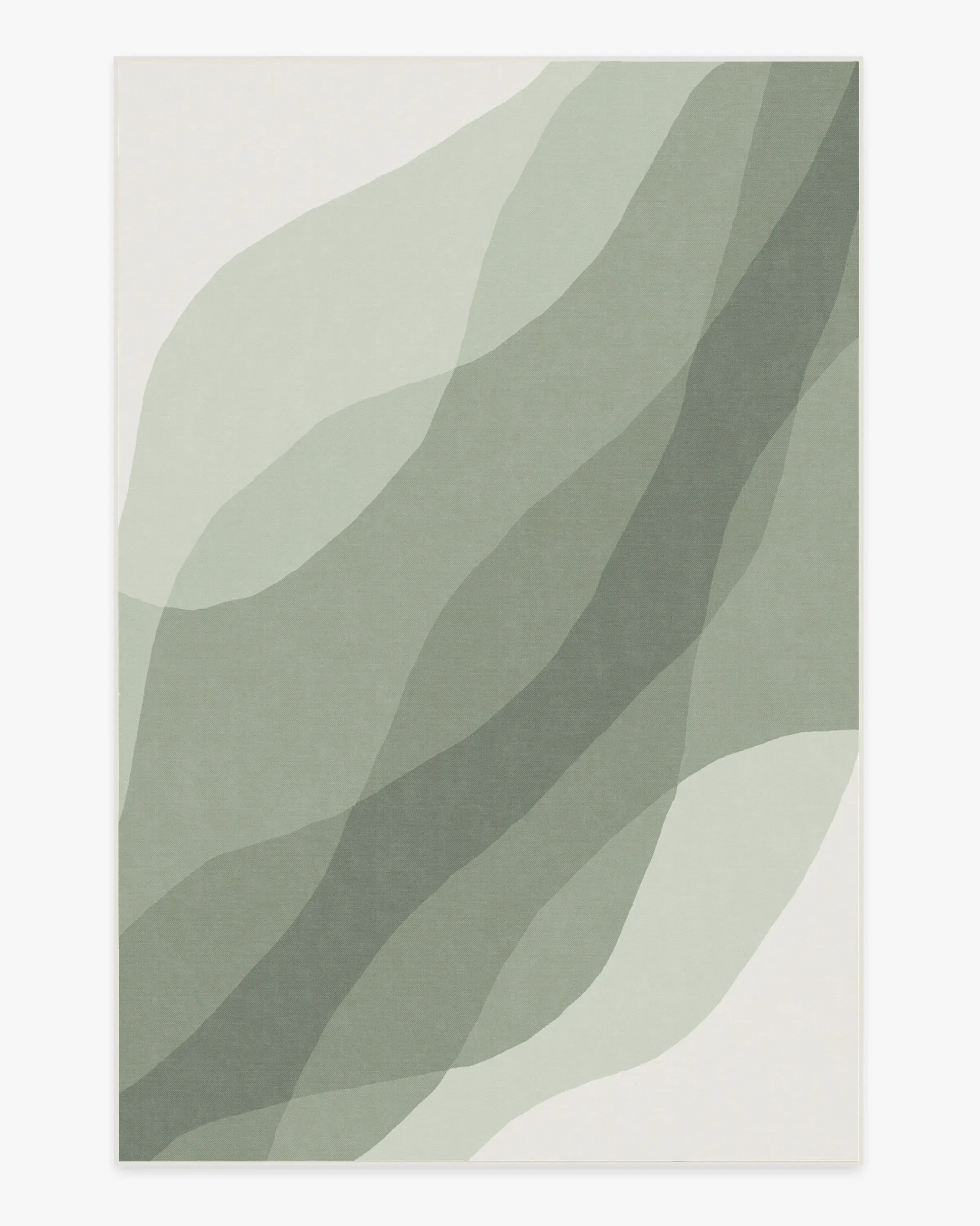 Large Area Rug Machine Washable - Sage Green