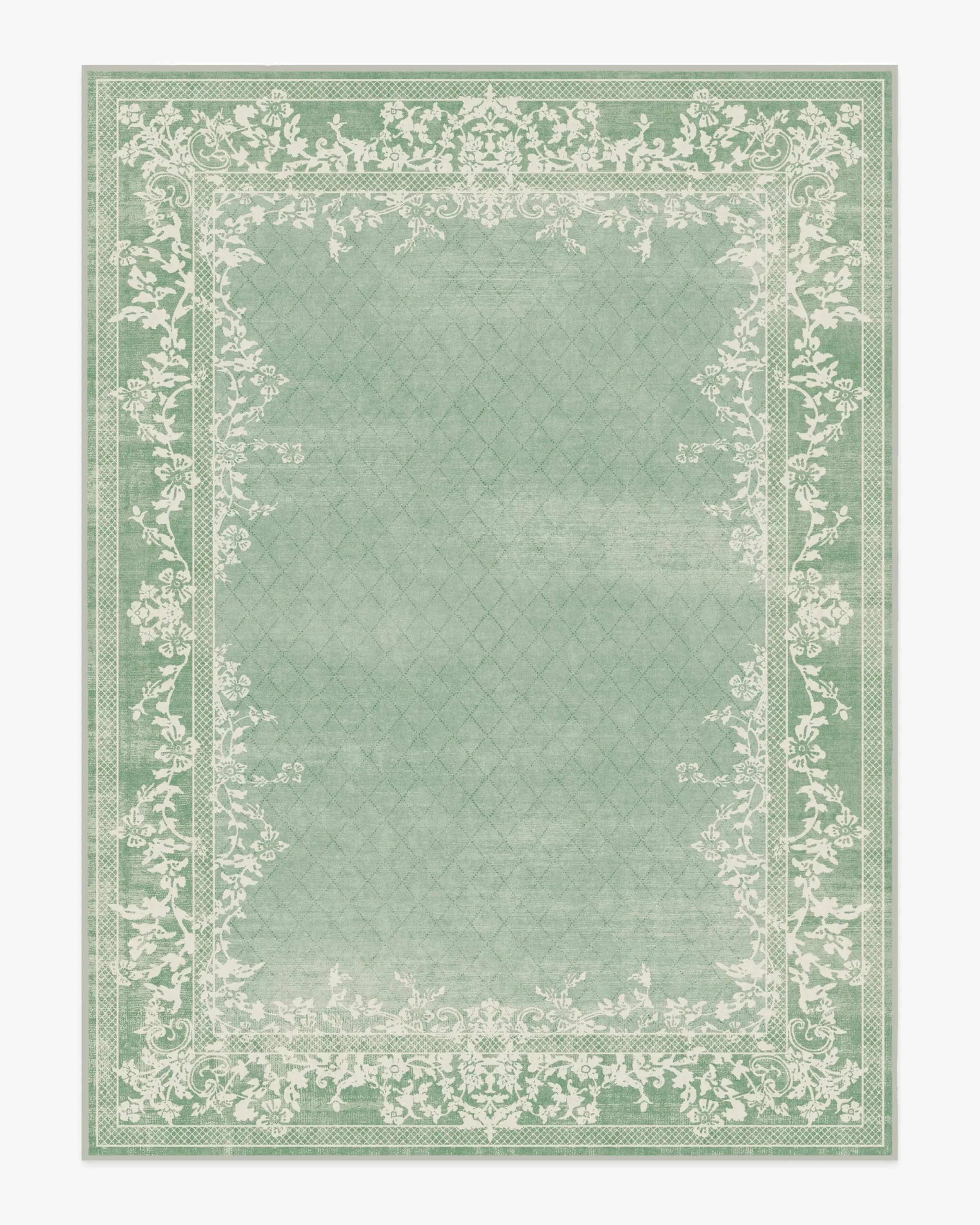 Large Area Rug Machine Washable - Sage Green