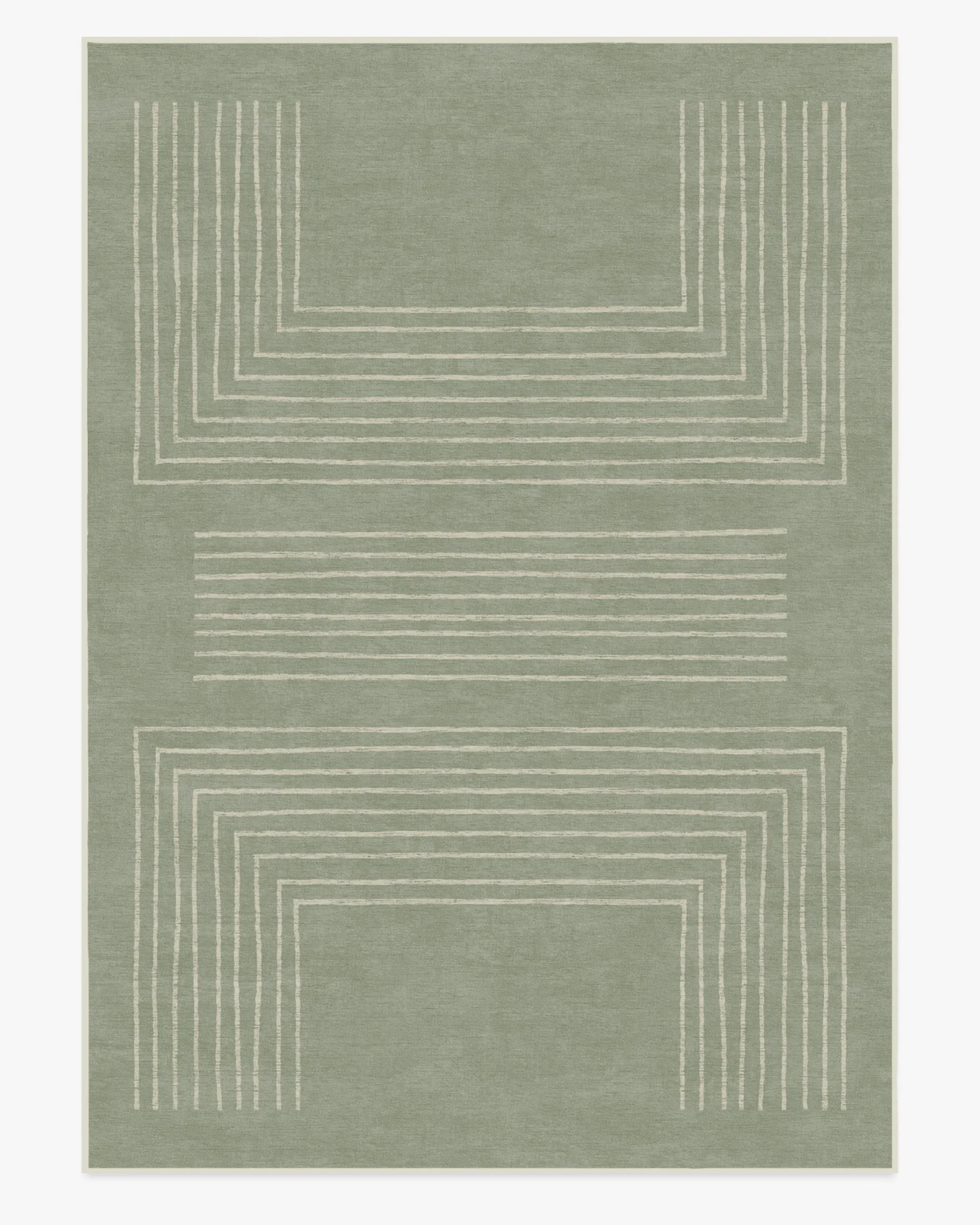 Large Area Rug Machine Washable - Sage Green