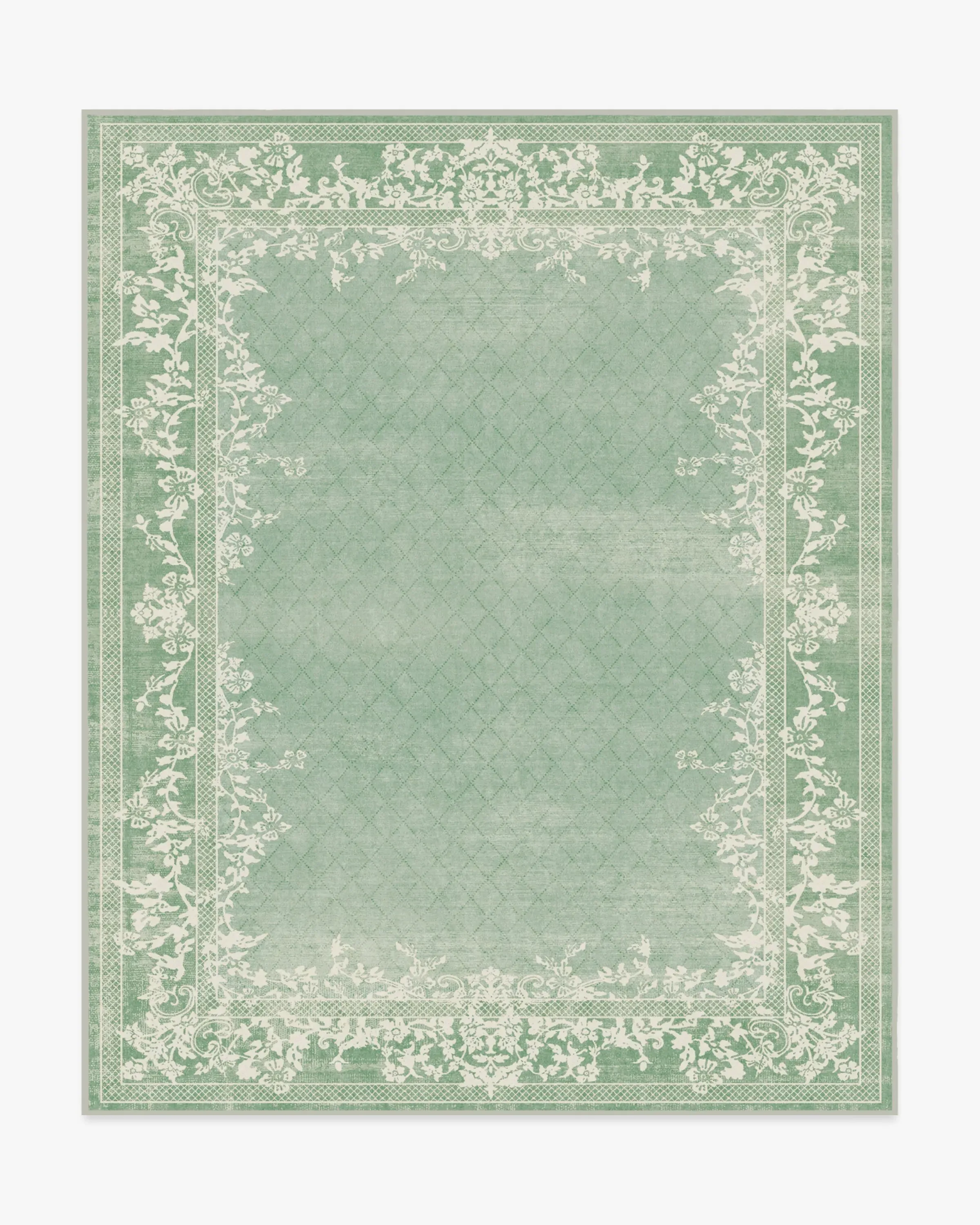 Large Area Rug Machine Washable - Sage Green