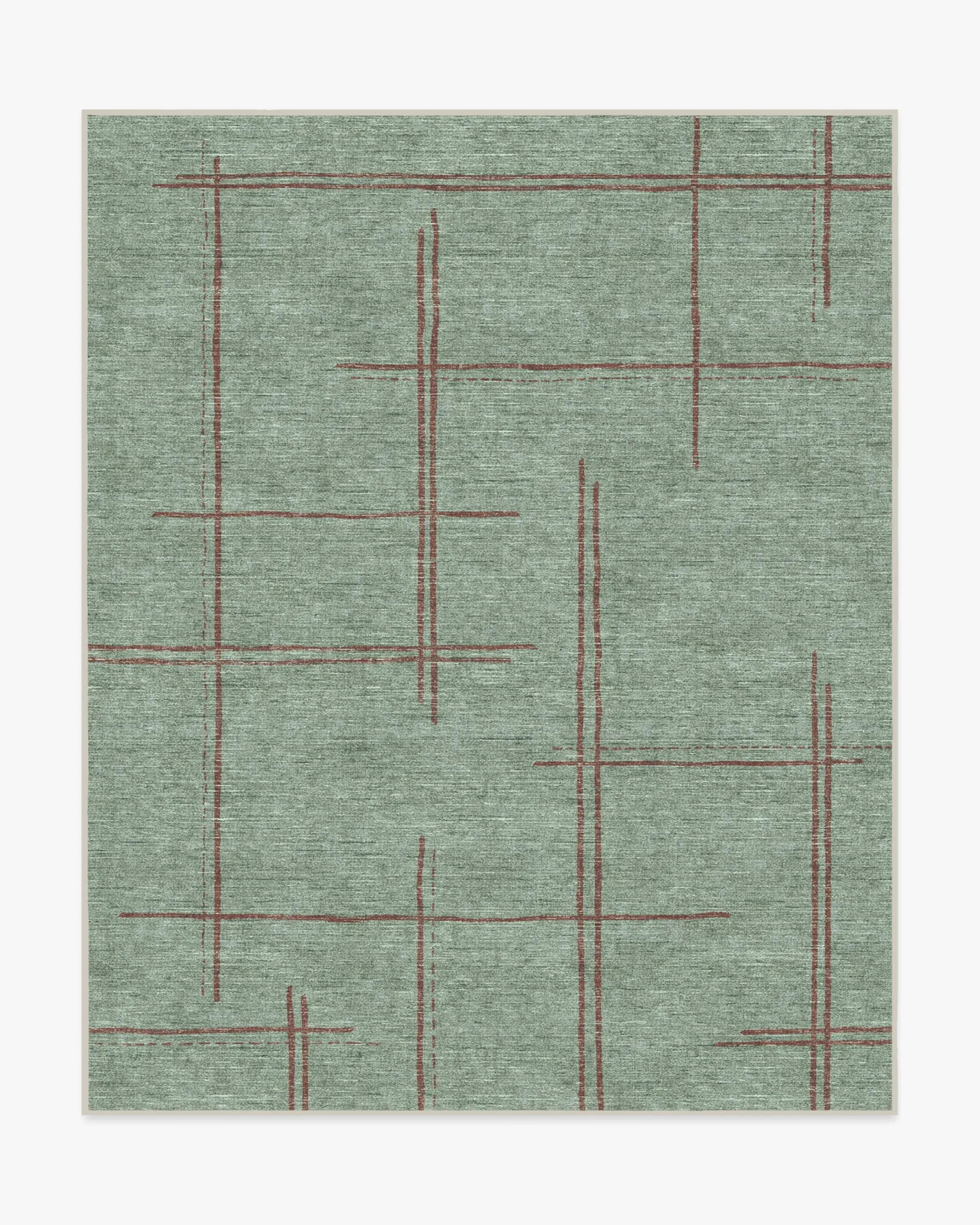 Large Area Rug Machine Washable - Sage Green