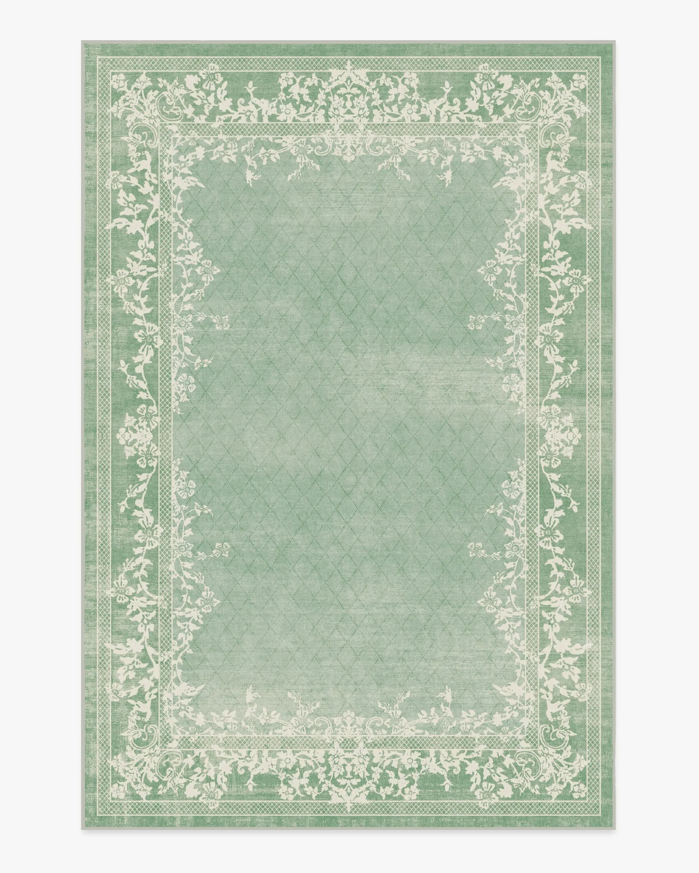 Large Area Rug Machine Washable - Sage Green